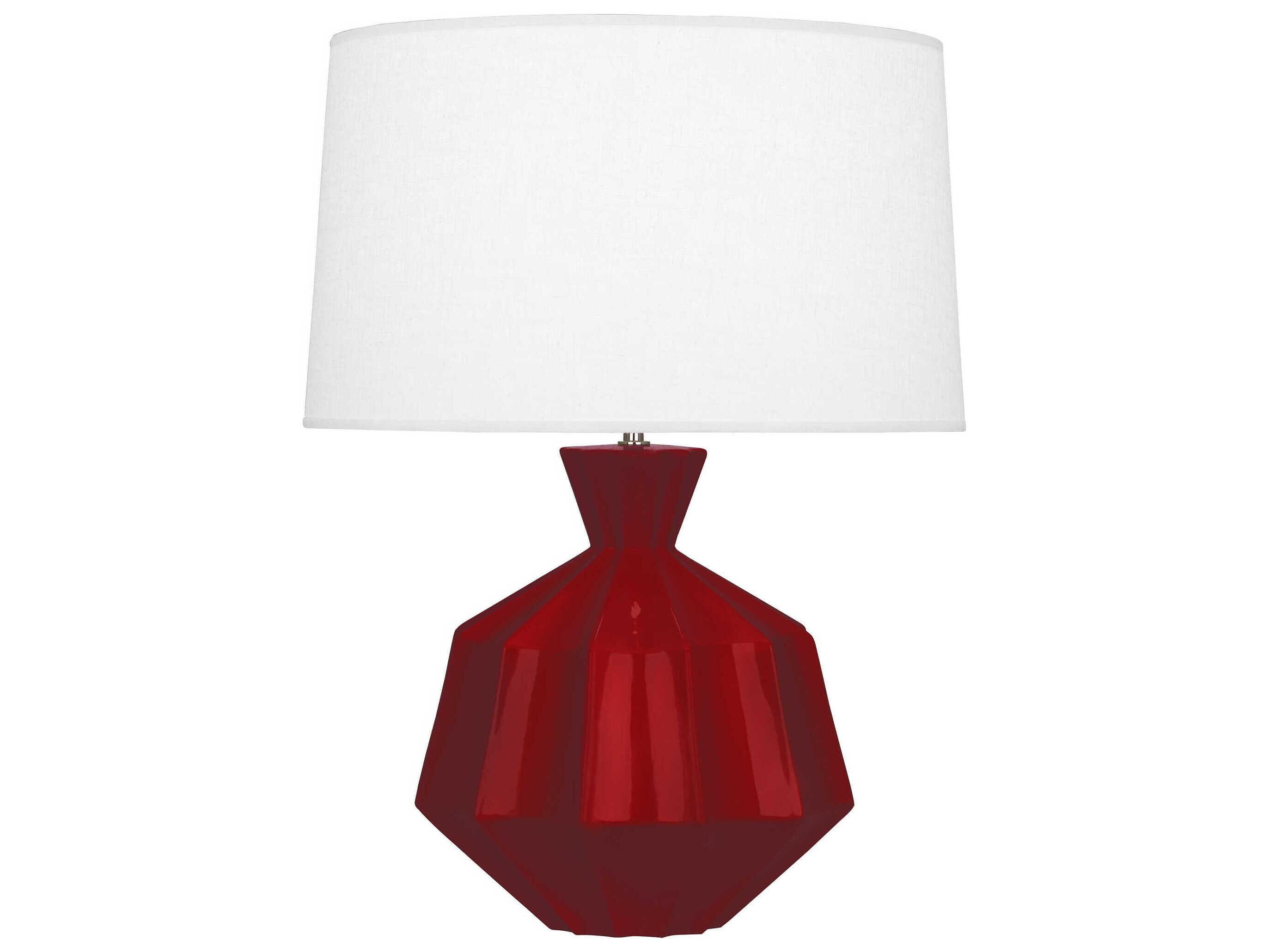 Robert Abbey Orion Sangria Glazed Red Buffet Lamp