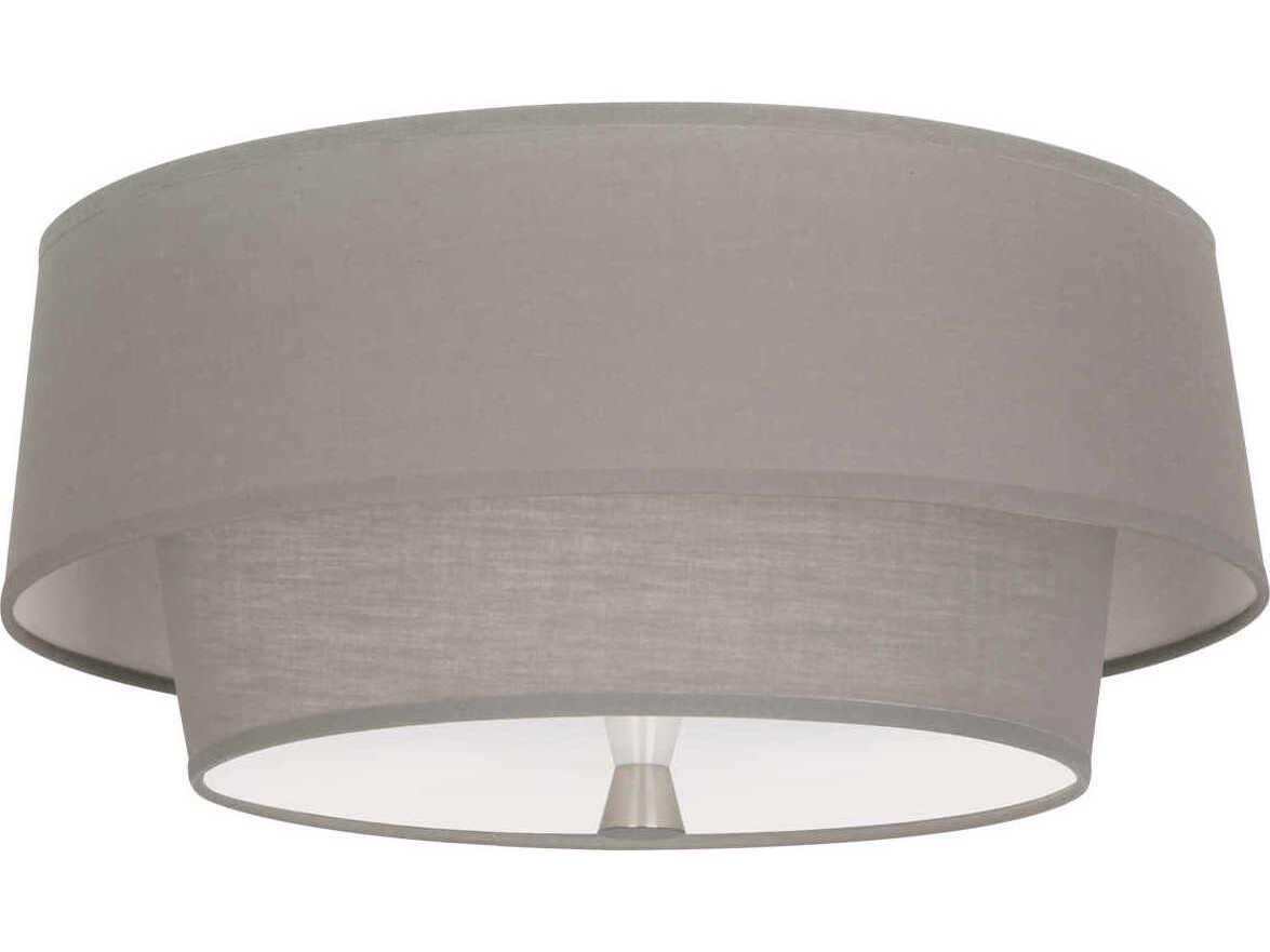 Robert Abbey Decker 2-Light Smoke Gray Flush Mount