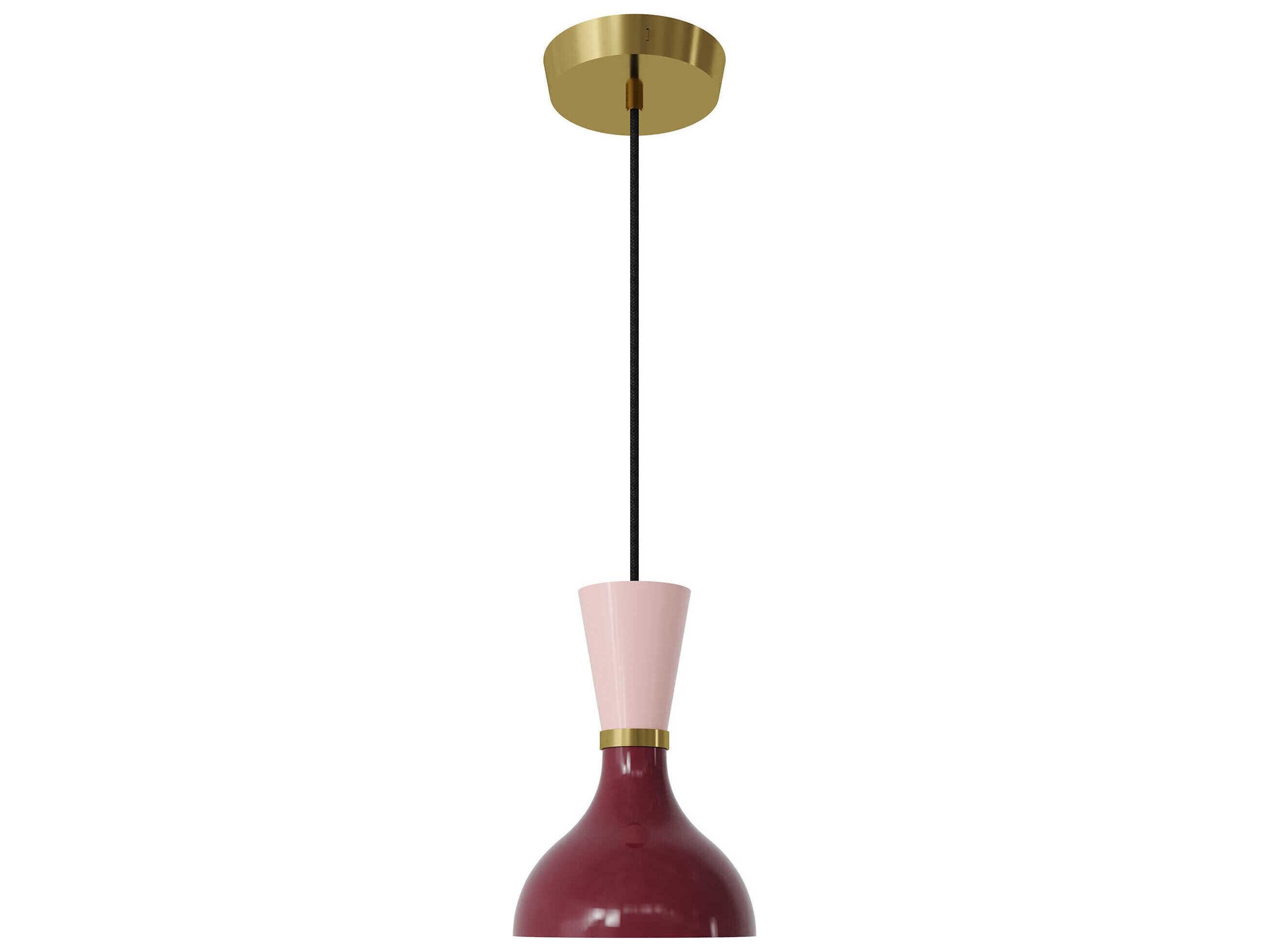 Robert Abbey Clare 1-Light Sugar Plum Rose Water Purple Mini Pendant