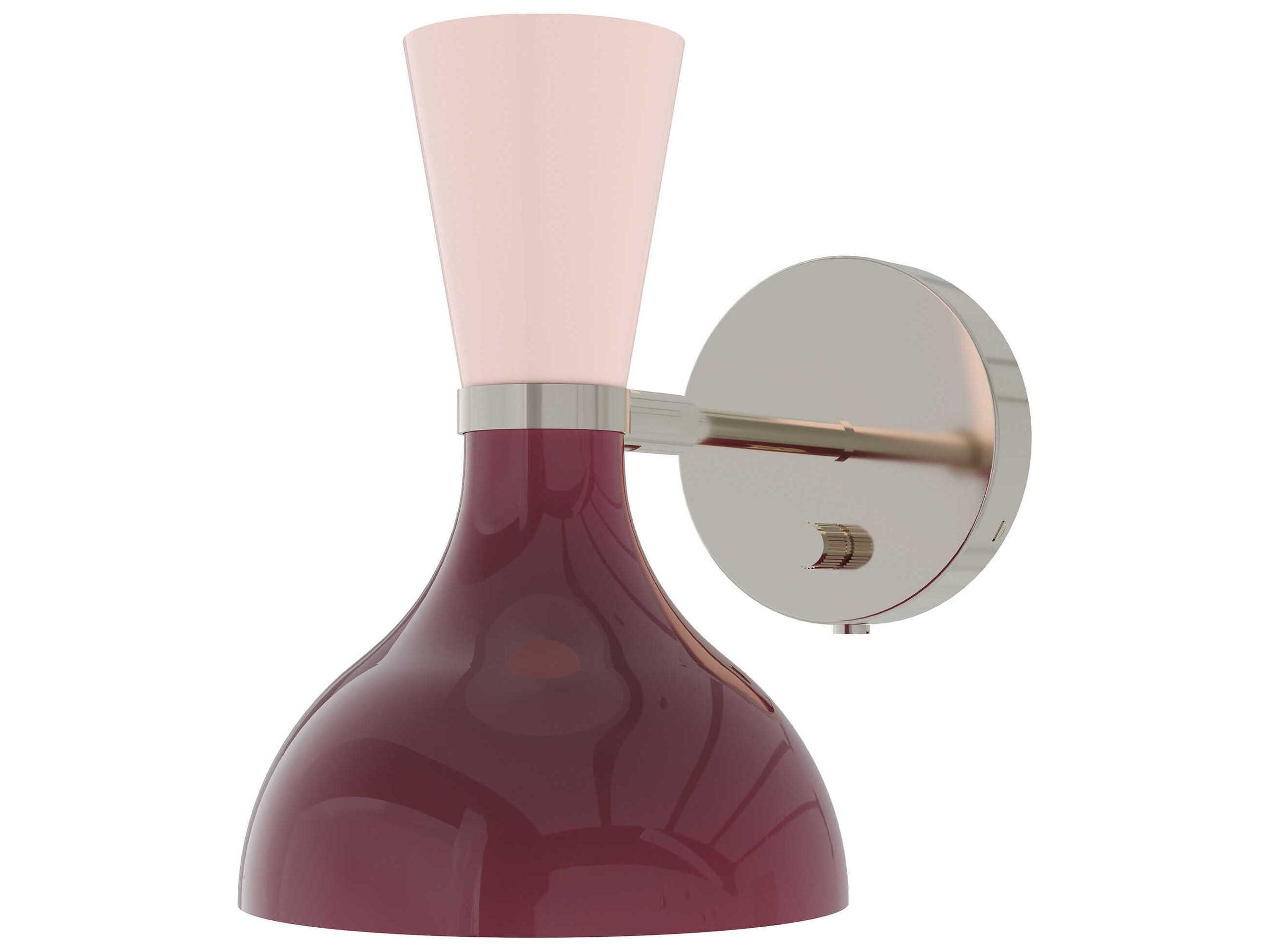 Robert Abbey Clare 1-Light Sugar Plum Rose Water Purple Wall Sconce