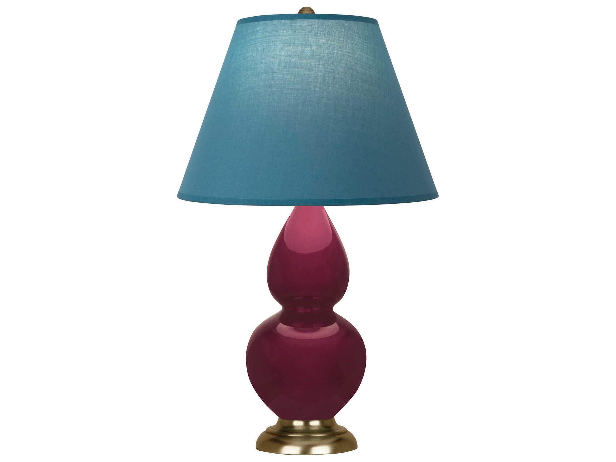 Robert Abbey Small Double Gourd Sugar Plum Glazed Purple Table Lamp