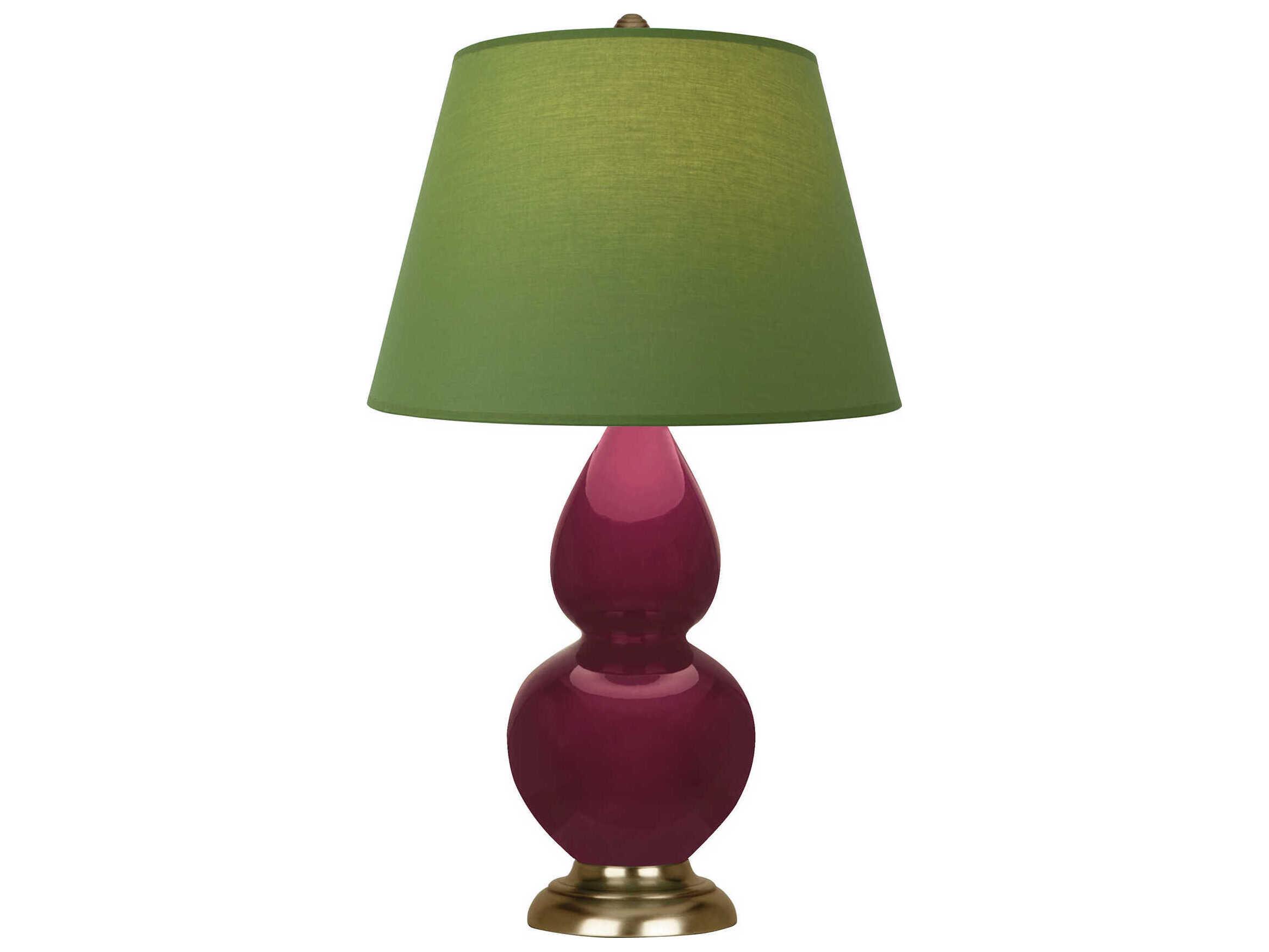 Robert Abbey Small Double Gourd Sugar Plum Glazed Purple Table Lamp