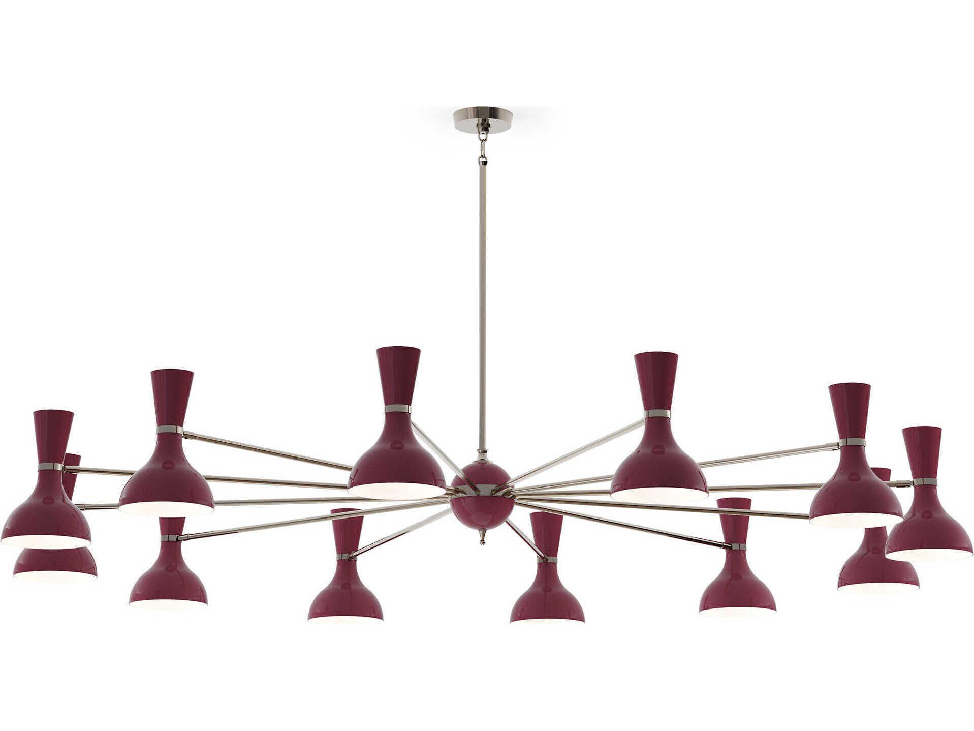 Robert Abbey Clare 12-Light Sugar Plum Purple Chandelier