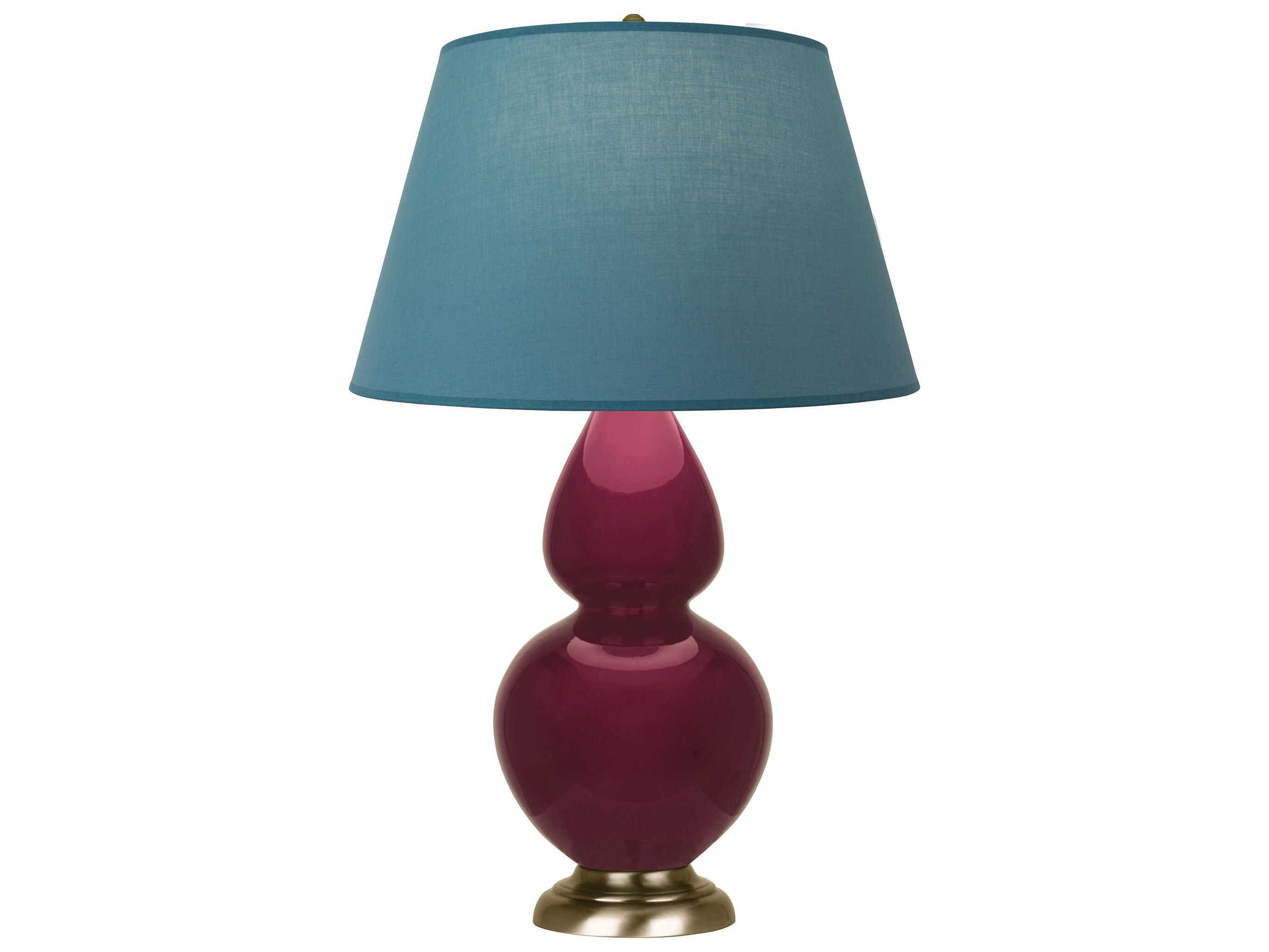 Robert Abbey Double Gourd Sugar Plum Glazed Purple Buffet Lamp