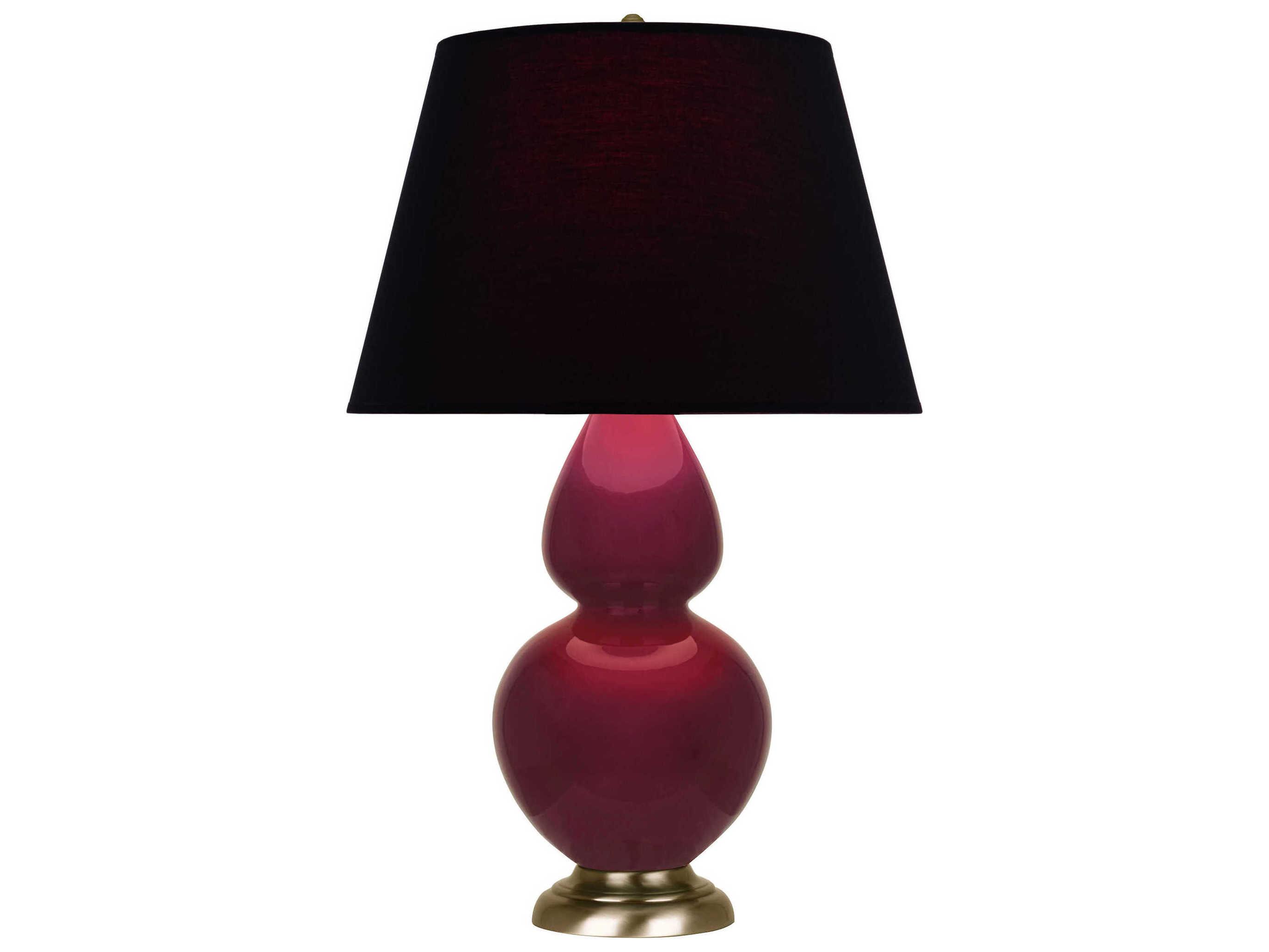 Robert Abbey Double Gourd Sugar Plum Glazed Purple Buffet Lamp