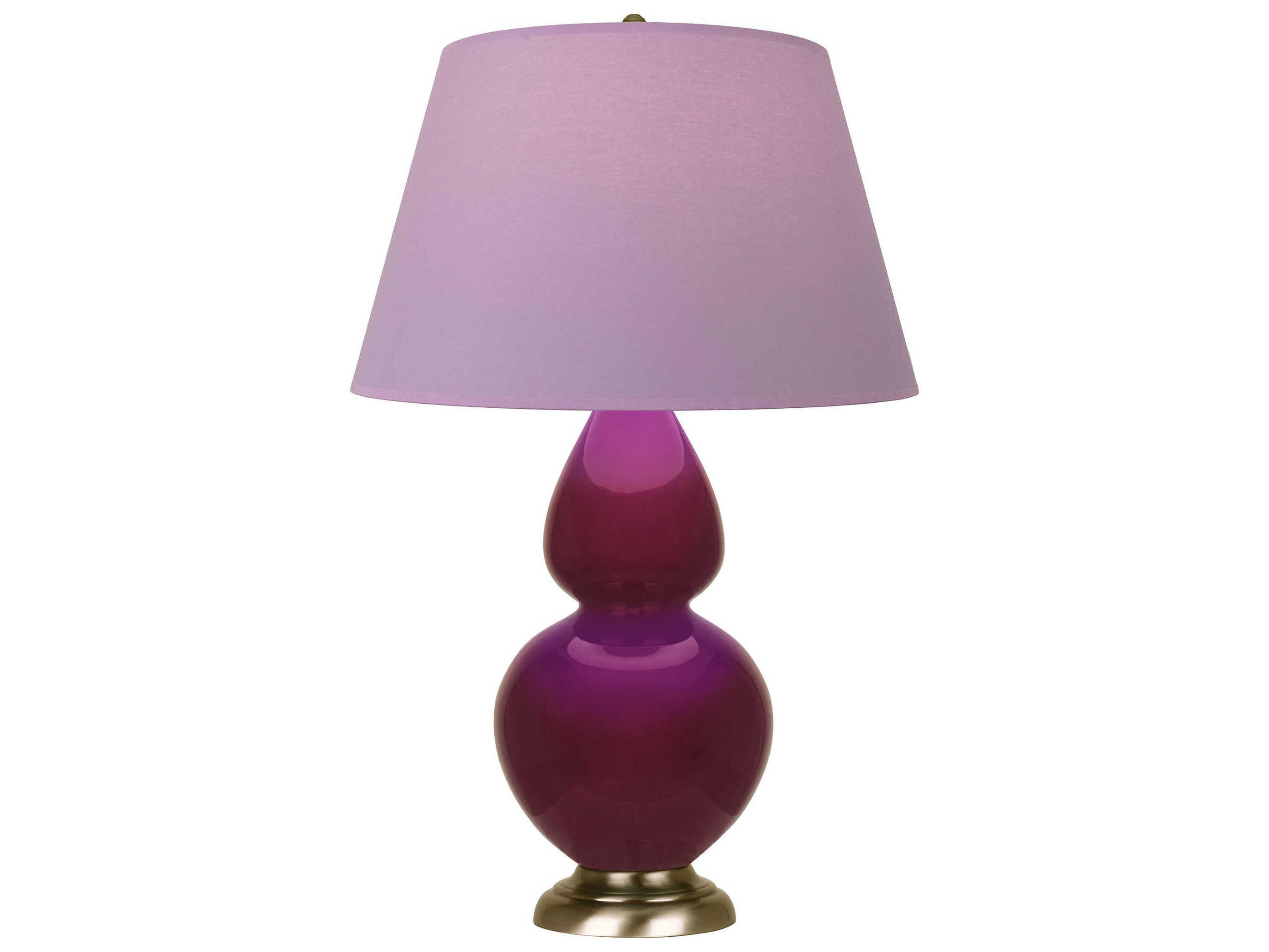 Robert Abbey Double Gourd Sugar Plum Glazed Purple Buffet Lamp