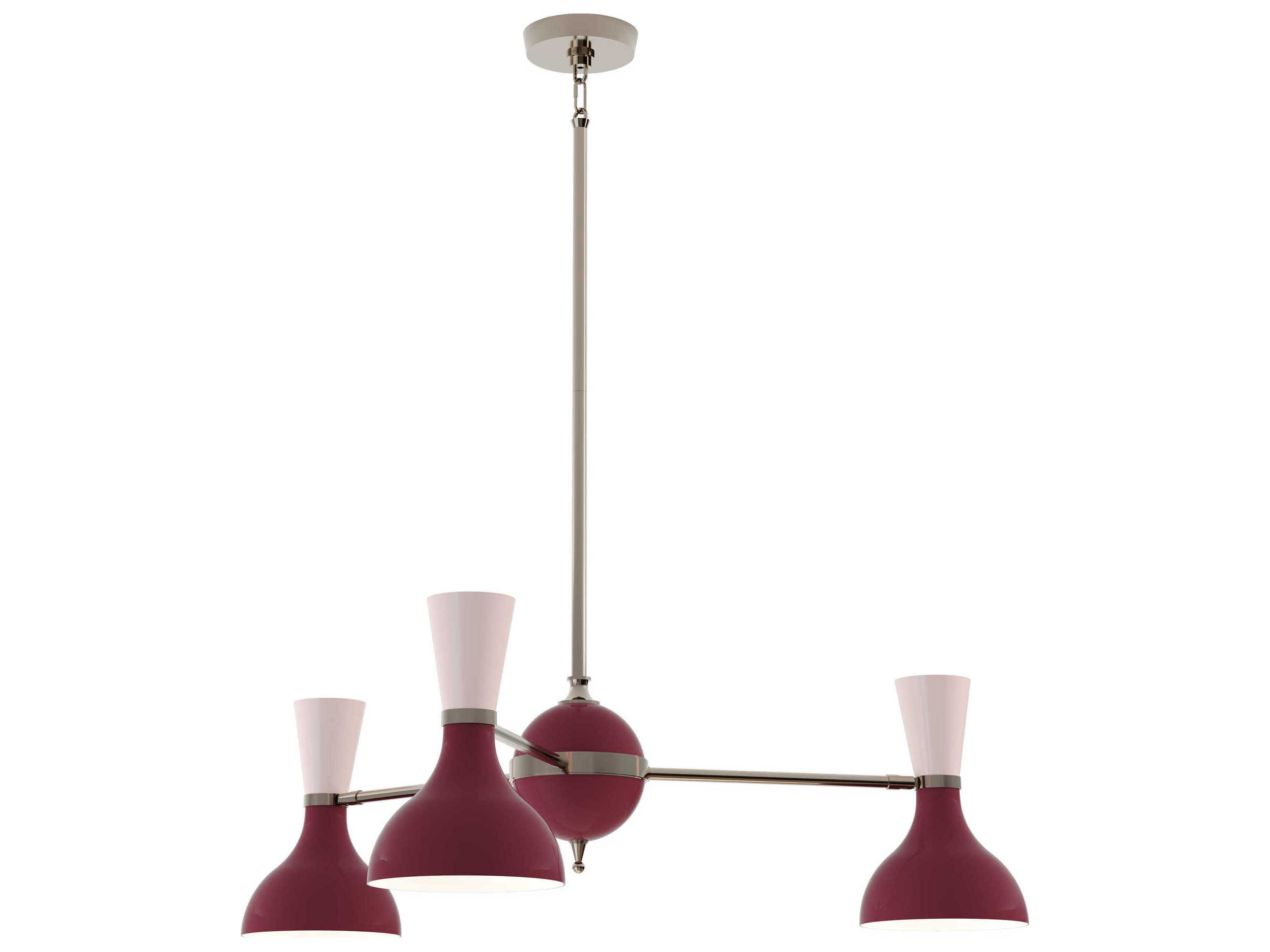 Robert Abbey Clare 3-Light Sugar Plum Rose Water Purple Chandelier