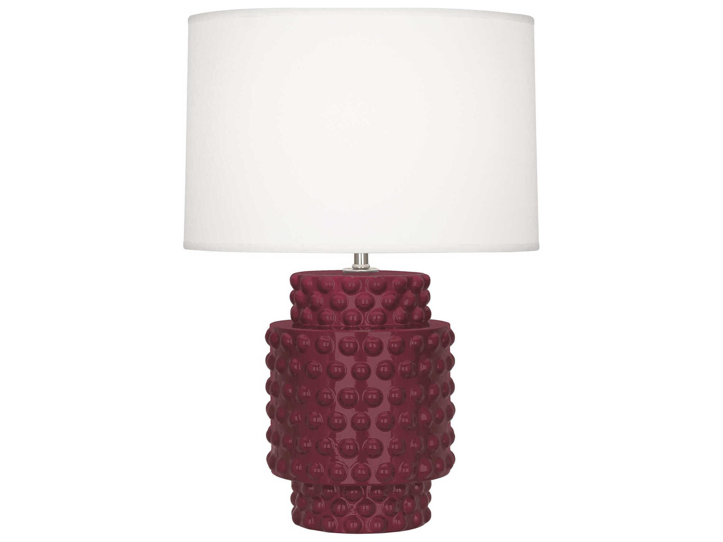 Robert Abbey Dolly Sugar Plum Glazed Textured Purple Table Lamp