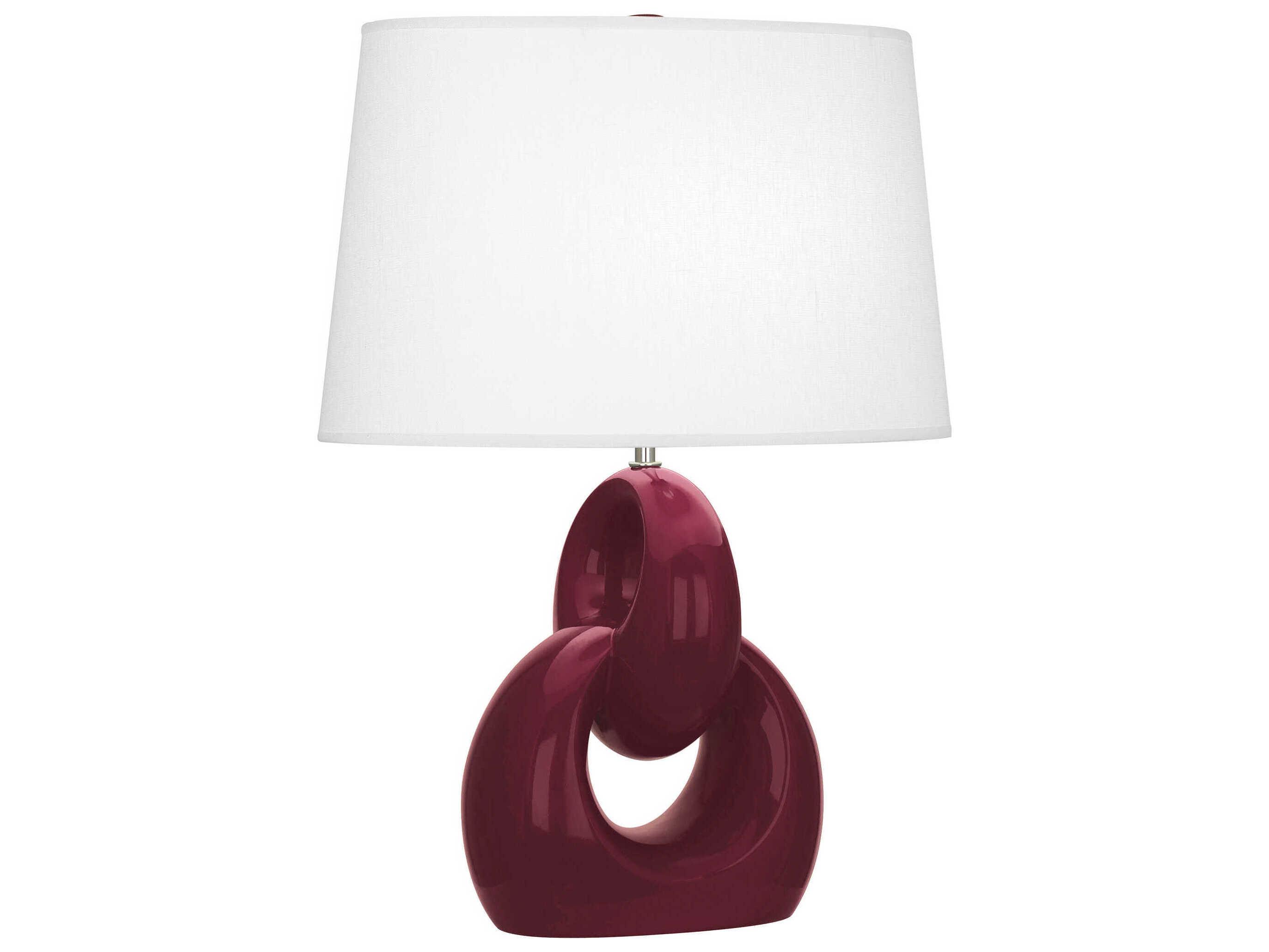 Robert Abbey Fusion Sugar Plum Glazed Polished Nickel Purple Buffet Lamp