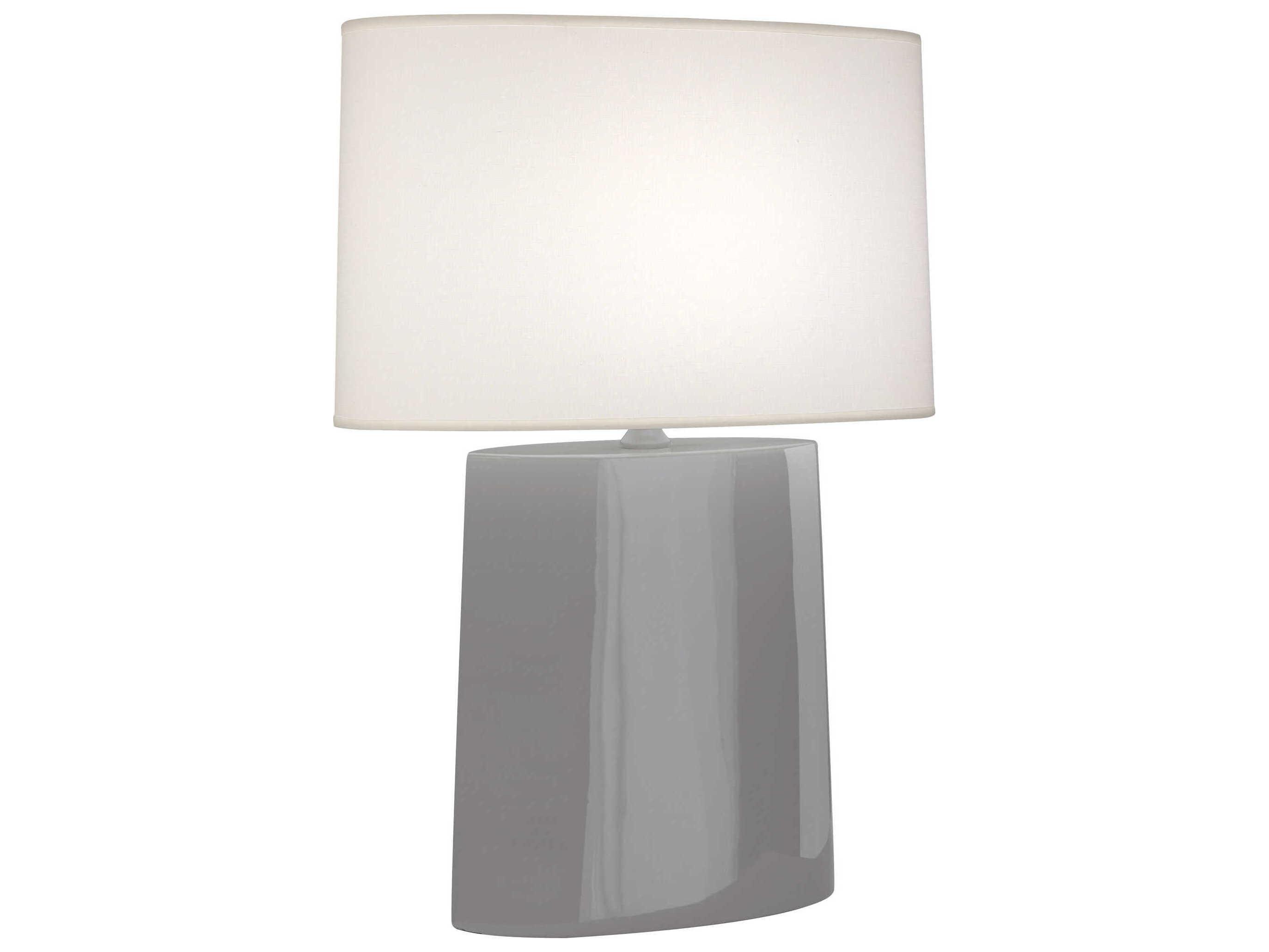 Robert Abbey Victor Smokey Taupe Glazed Gray Buffet Lamp