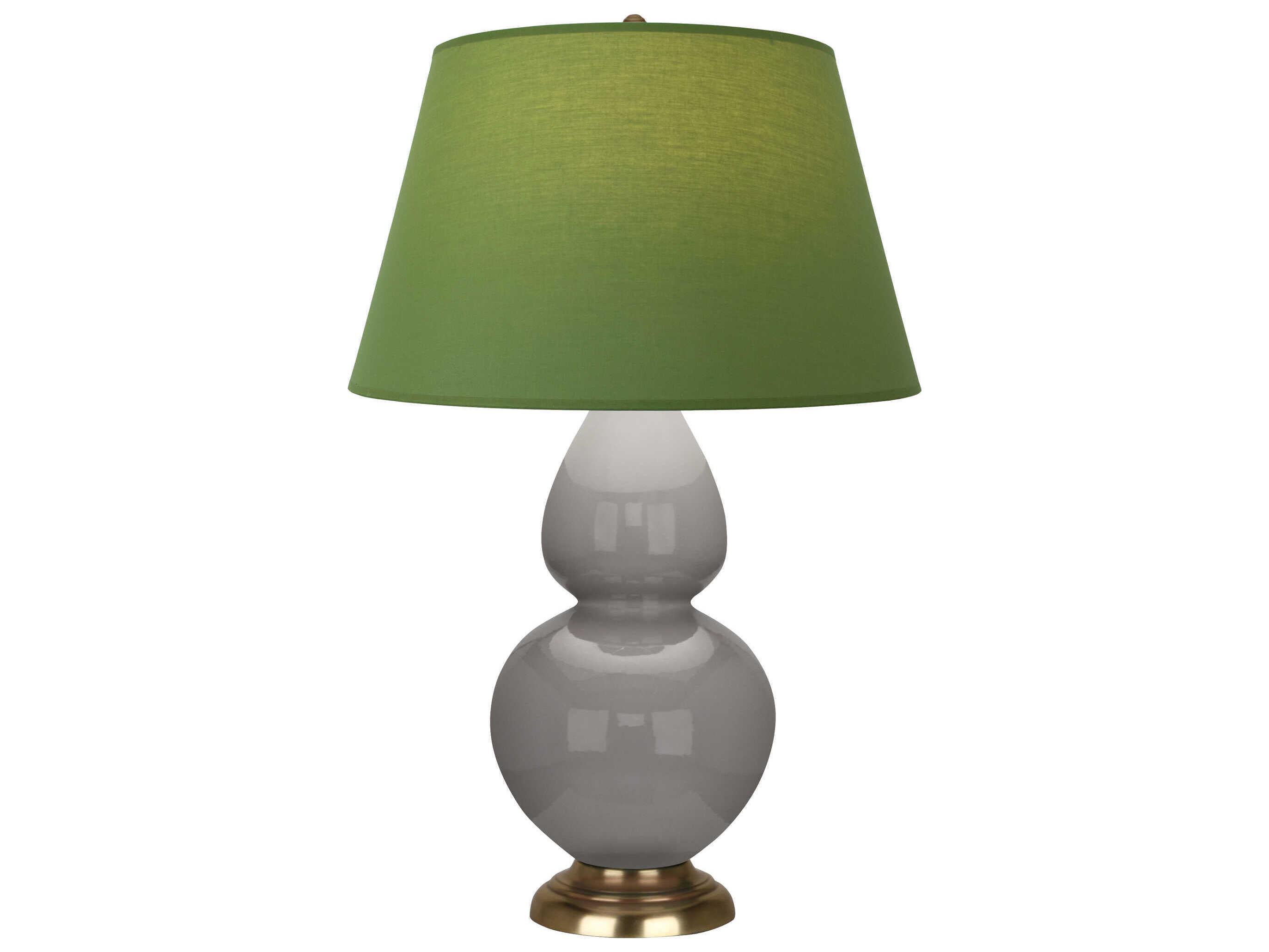 Robert Abbey Double Gourd Smokey Taupe Glazed Gray Buffet Lamp