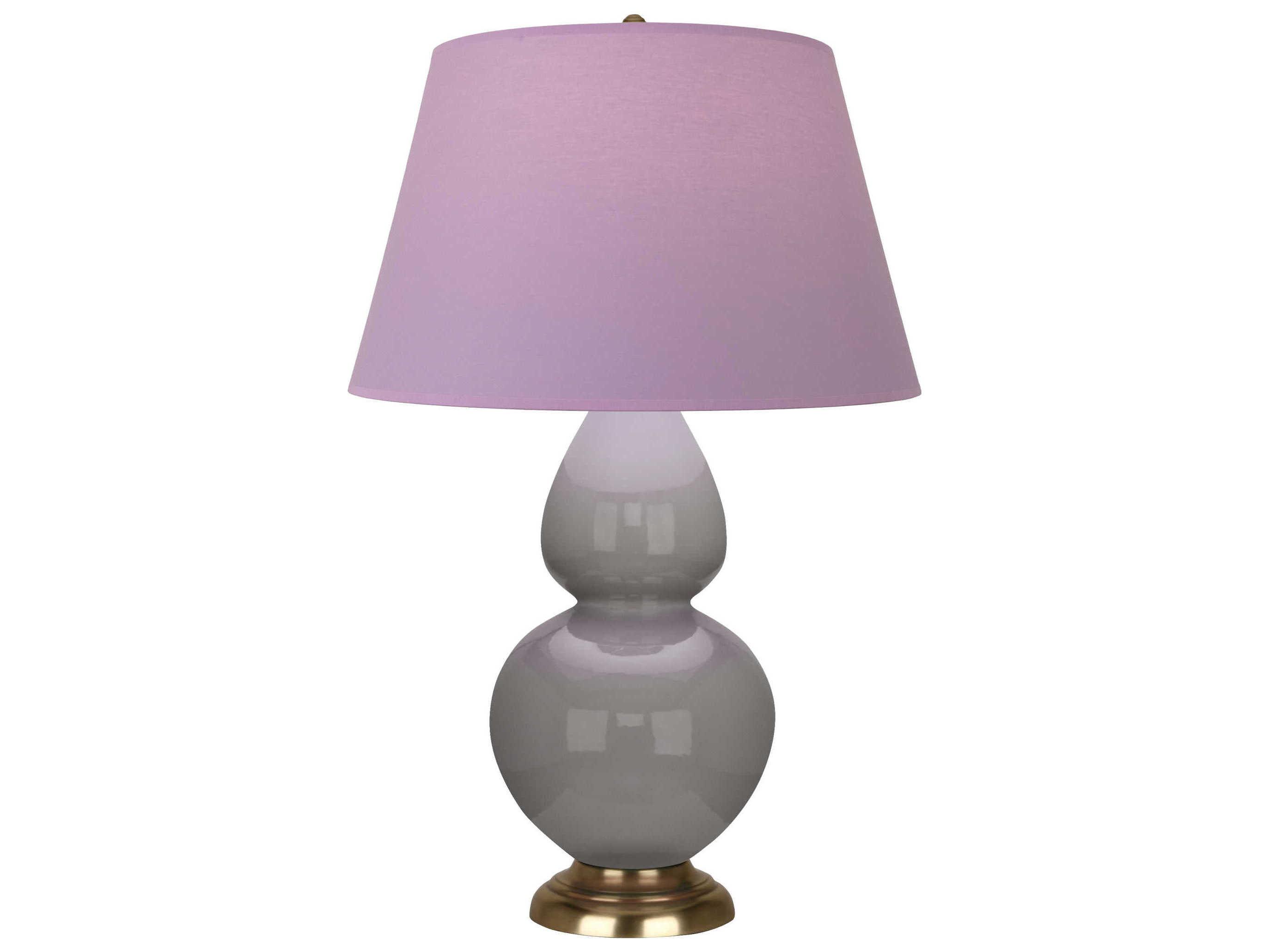 Robert Abbey Double Gourd Smokey Taupe Glazed Gray Buffet Lamp