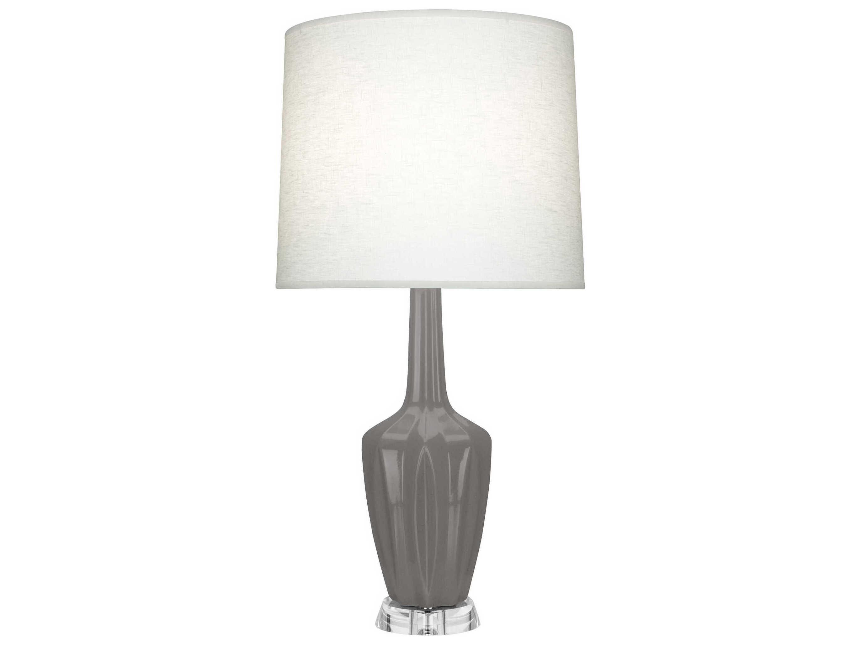Robert Abbey Emma Smokey Taupe Glazed Gray Buffet Lamp