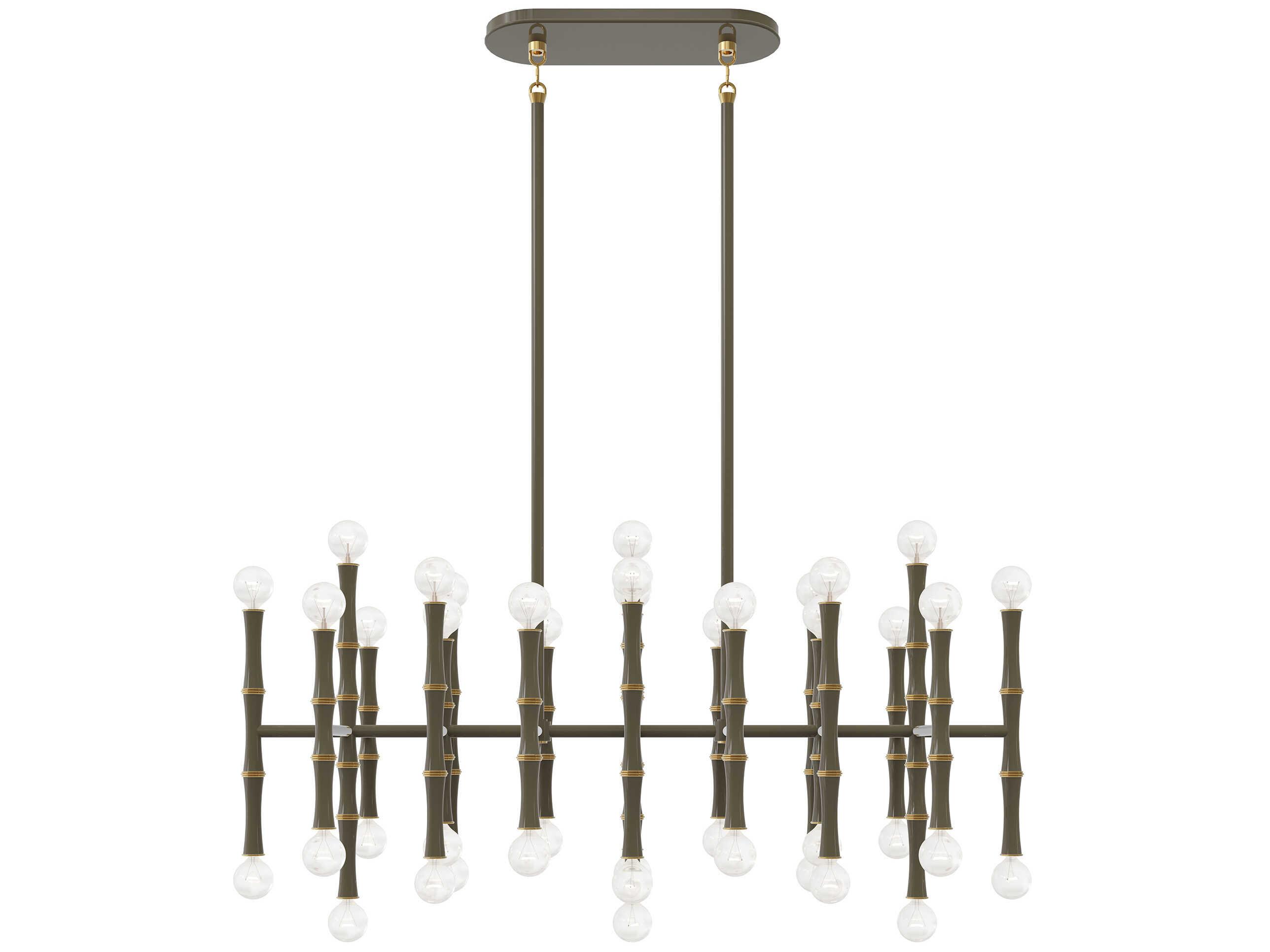 Robert Abbey Kane 42-Light Smokey Taupe Brown Island Pendant