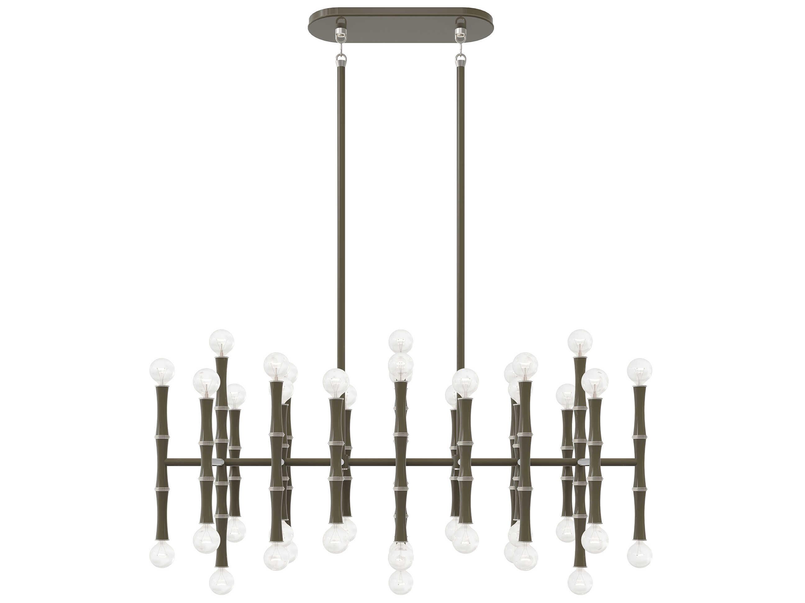 Robert Abbey Kane 42-Light Smokey Taupe Brown Island Pendant