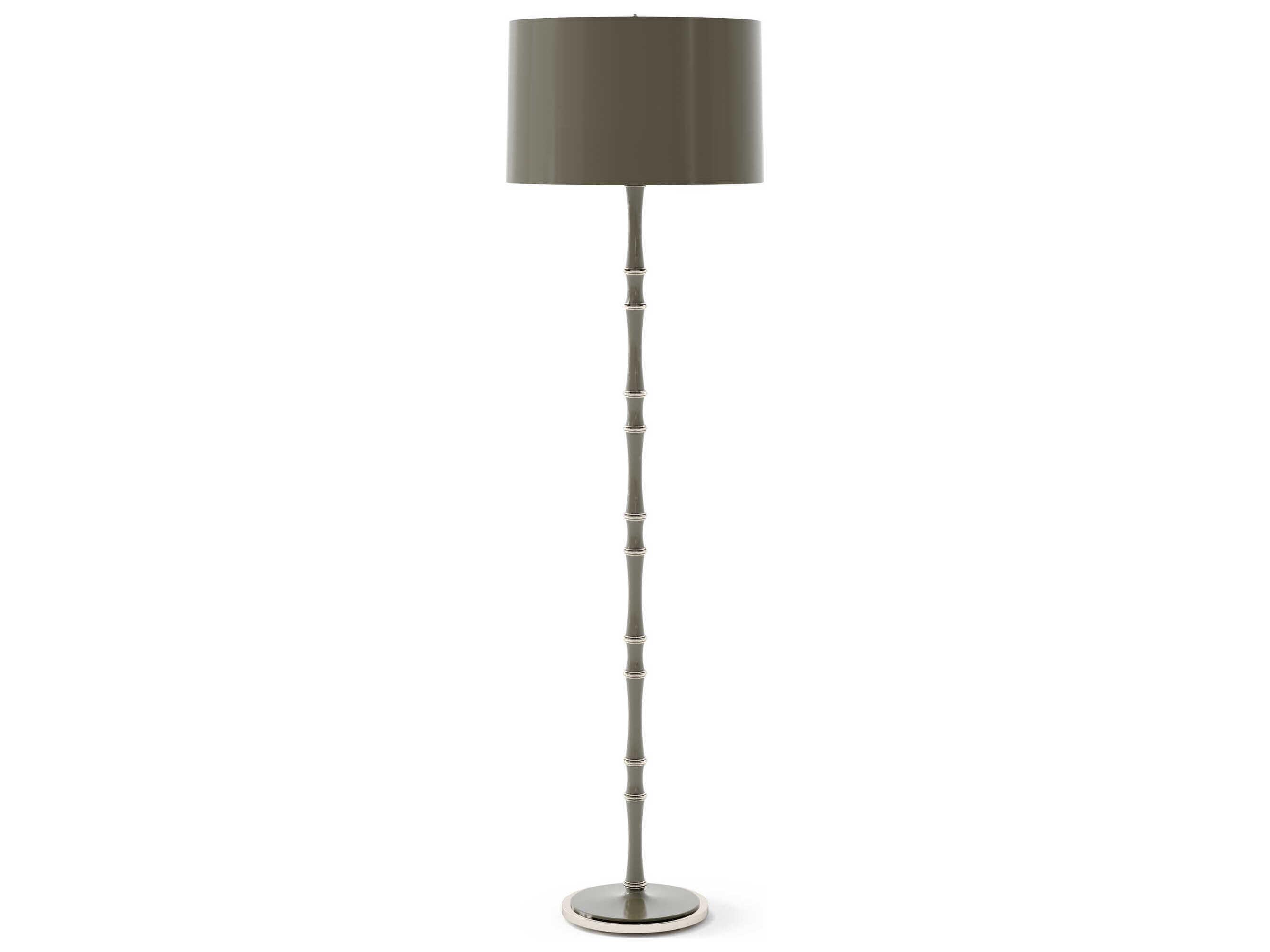 Robert Abbey Kane Smokey Taupe Gray Floor Lamp