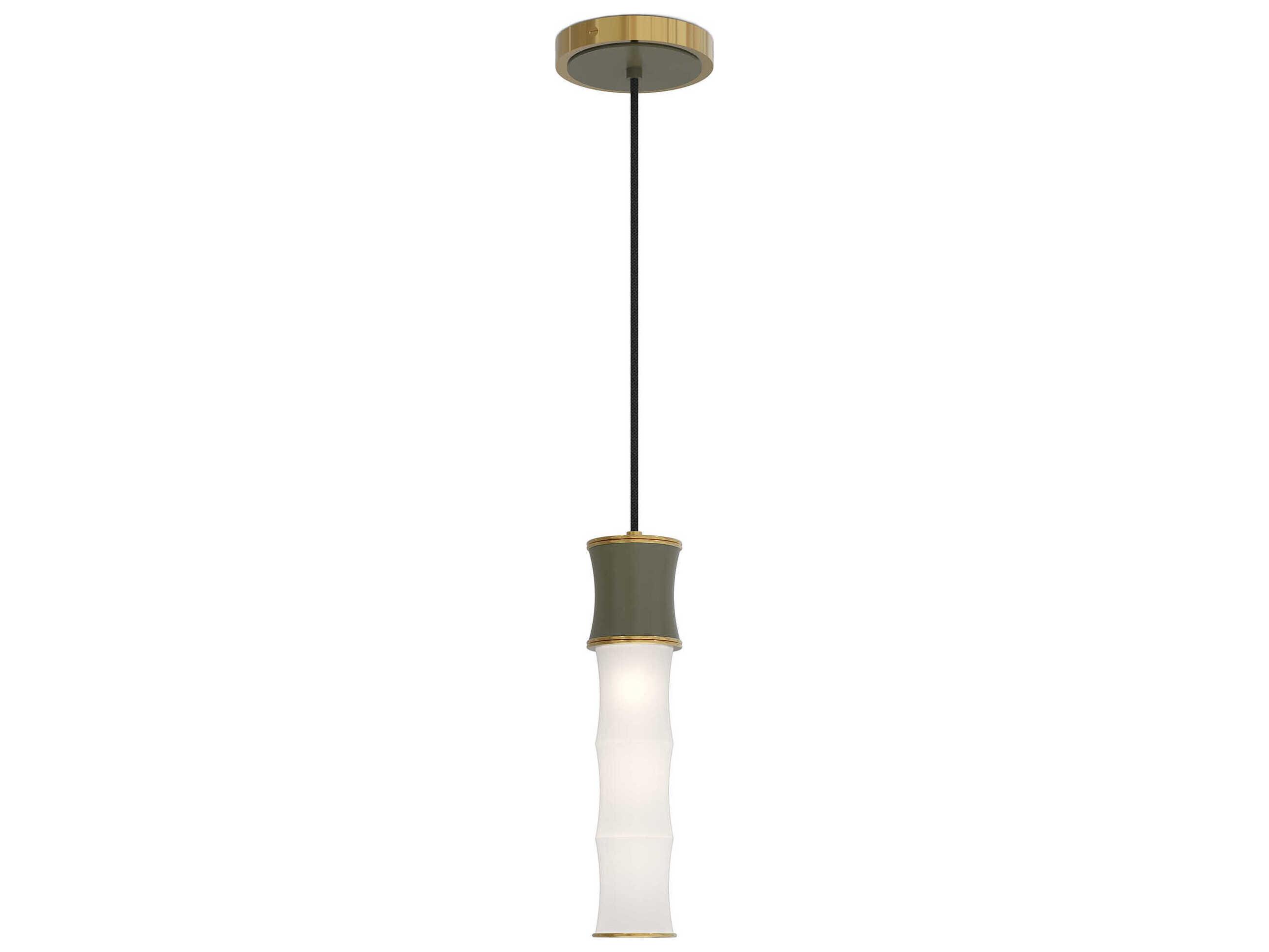 Robert Abbey Kane 1-Light Smokey Taupe Brown Cylinder Mini Pendant