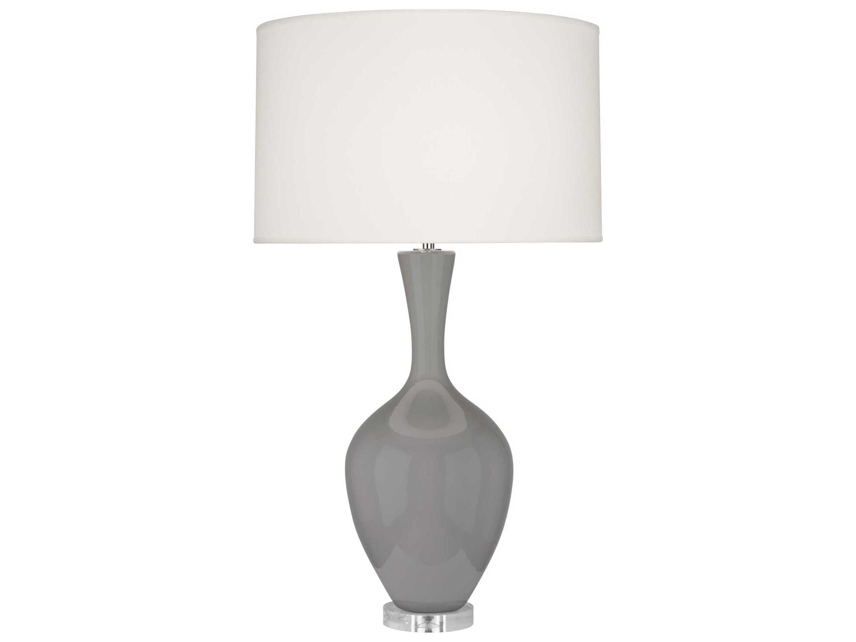 Robert Abbey Audrey Smokey Taupe Glazed Gray Buffet Lamp