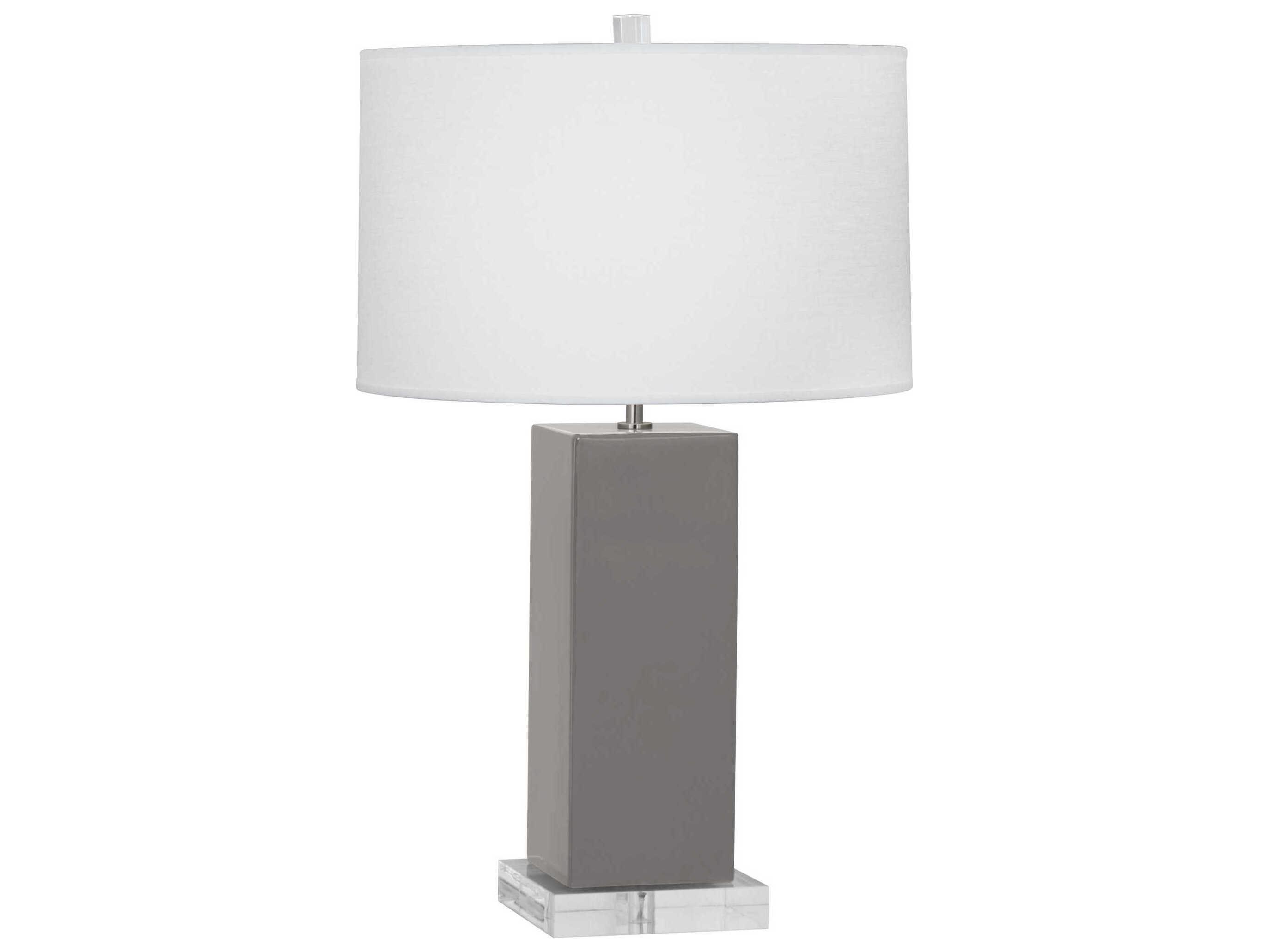 Robert Abbey Harvey Smokey Taupe Glazed Gray Buffet Lamp