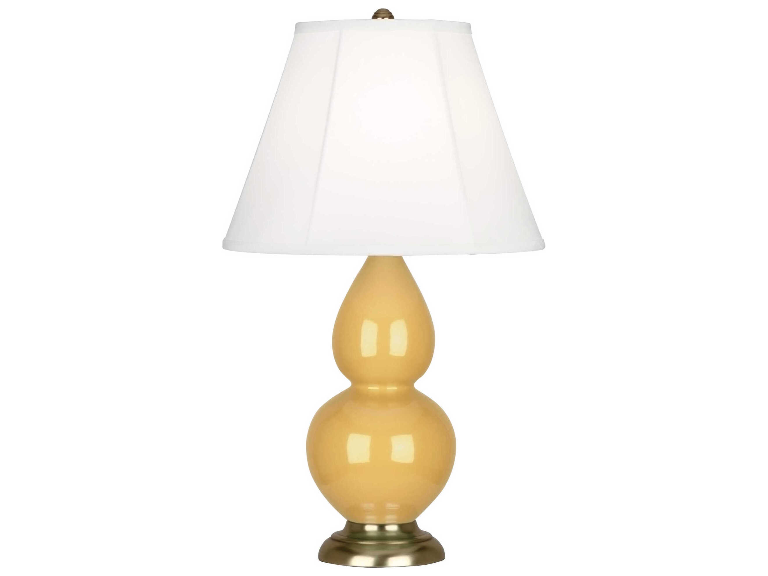 Robert Abbey Small Double Gourd Sunset Yellow Glazed Table Lamp