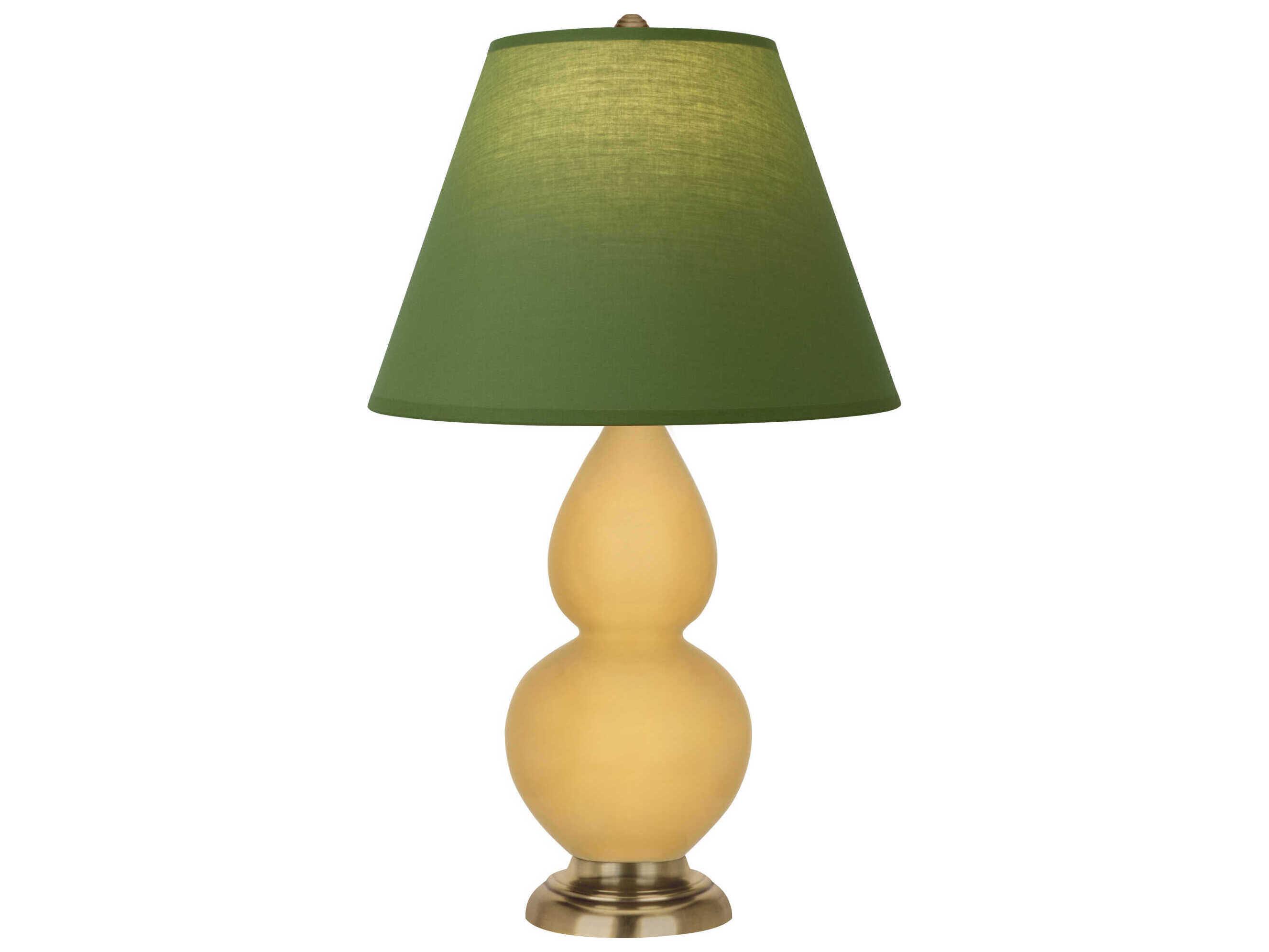 Robert Abbey Small Double Gourd Sunset Yellow Glazed Table Lamp