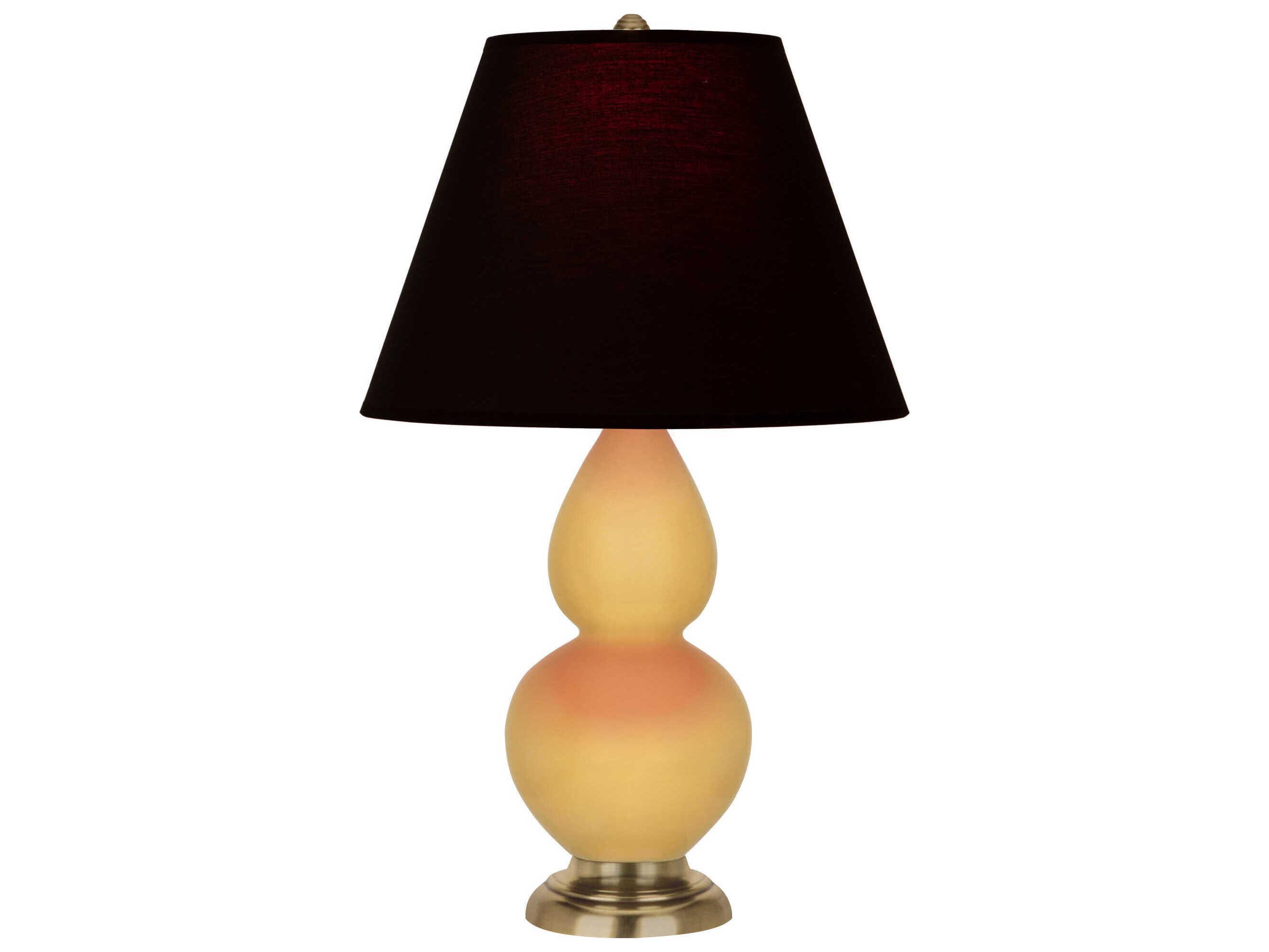Robert Abbey Small Double Gourd Sunset Yellow Glazed Table Lamp