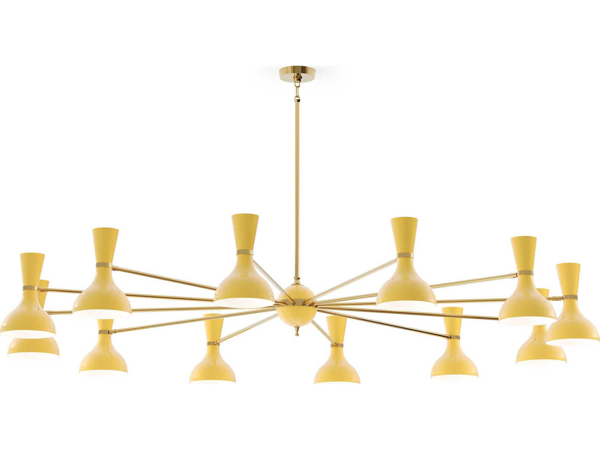 Robert Abbey Clare 12-Light Sunset Yellow Chandelier
