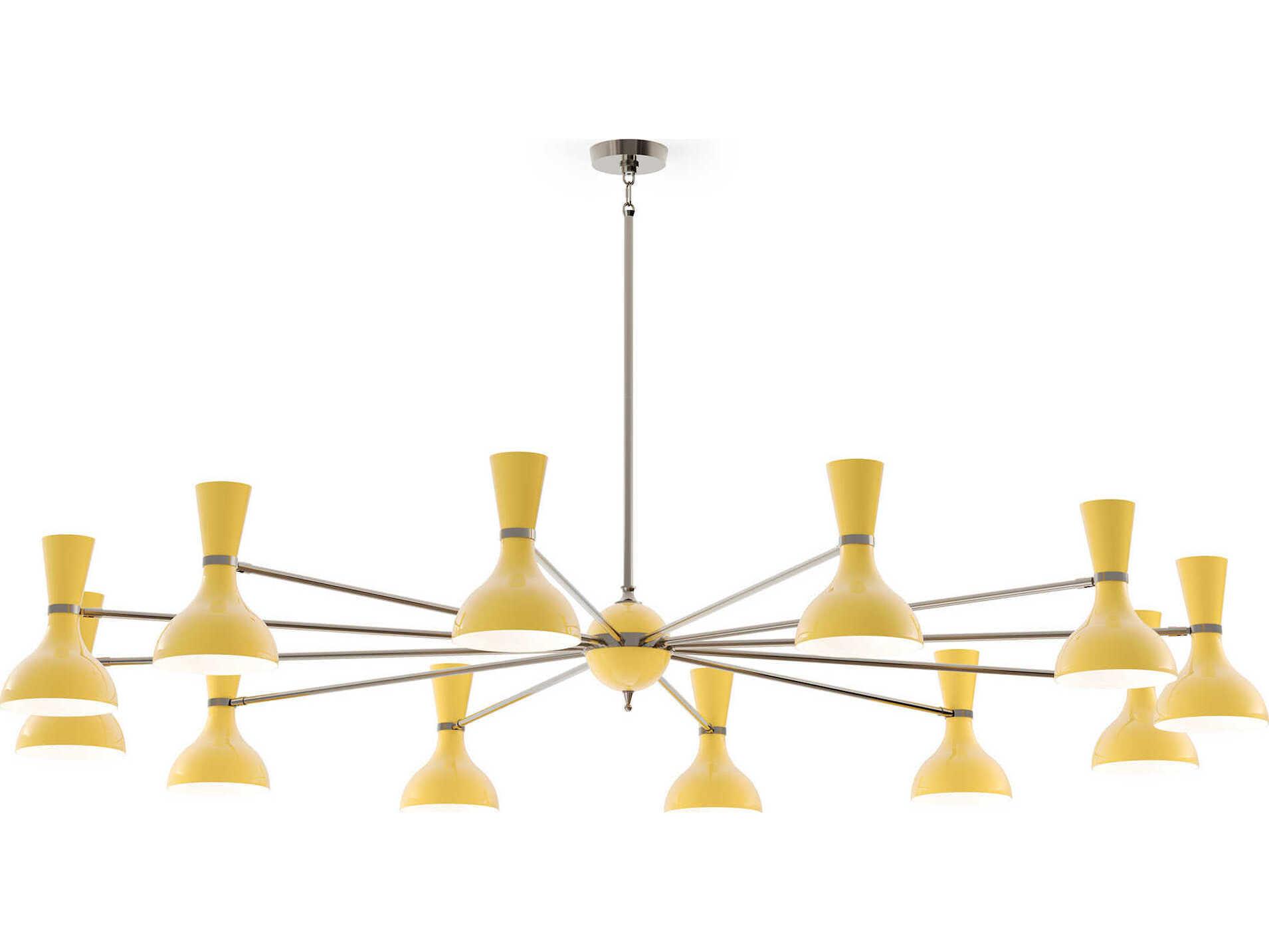 Robert Abbey Clare 12-Light Sunset Yellow Chandelier