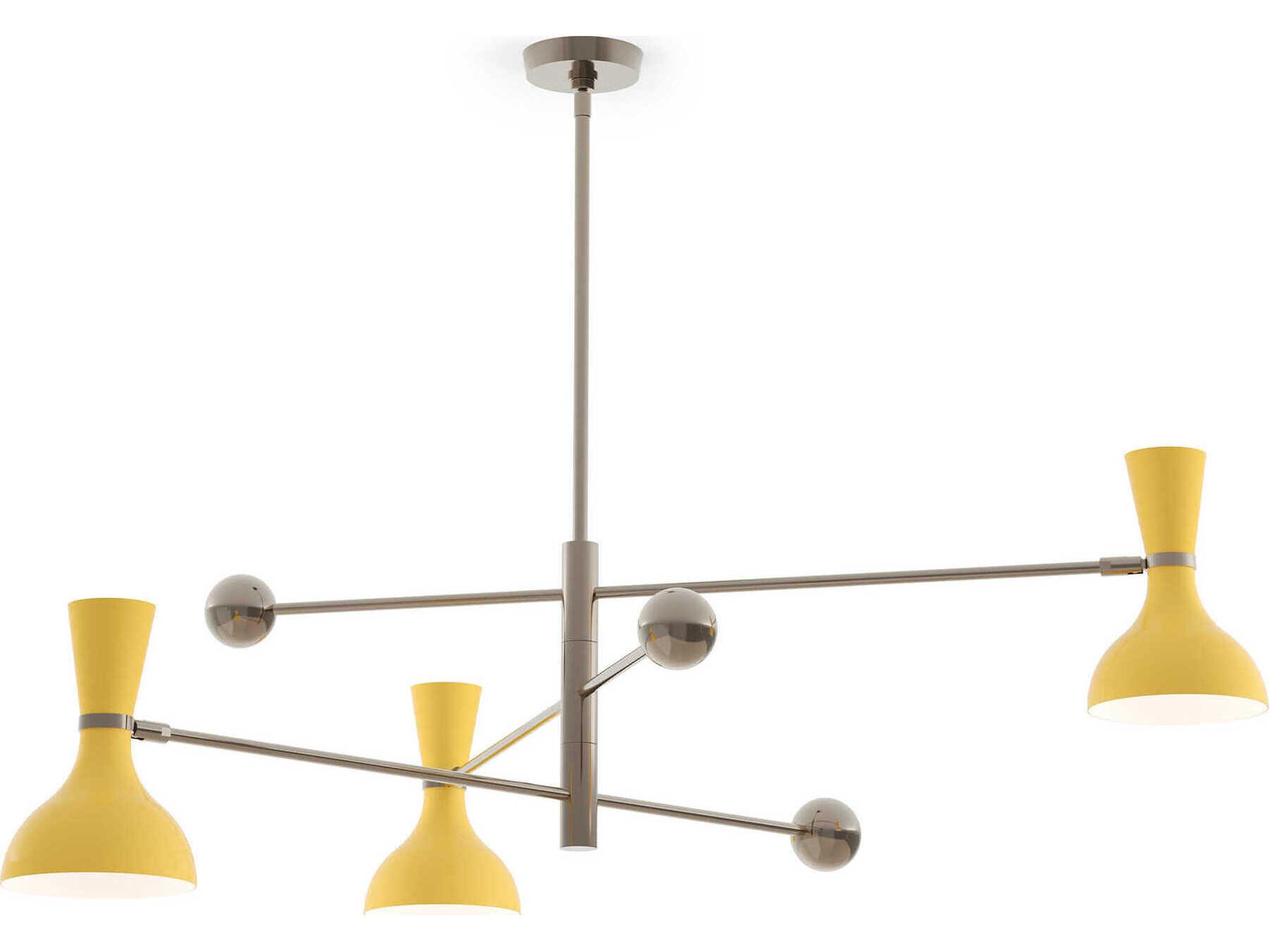 Robert Abbey Clare 3-Light Sunset Yellow Chandelier