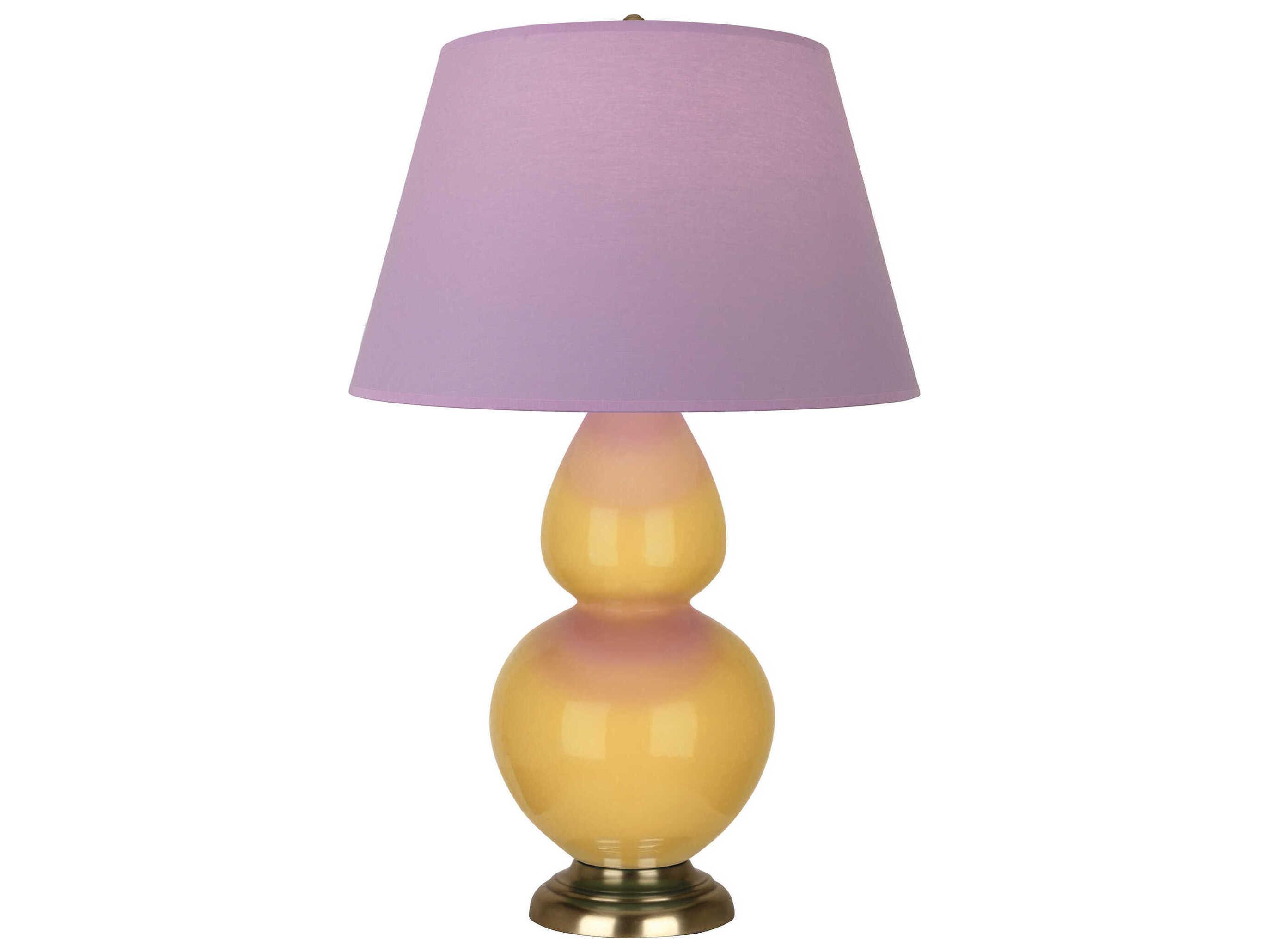 Robert Abbey Double Gourd Sunset Yellow Glazed Buffet Lamp