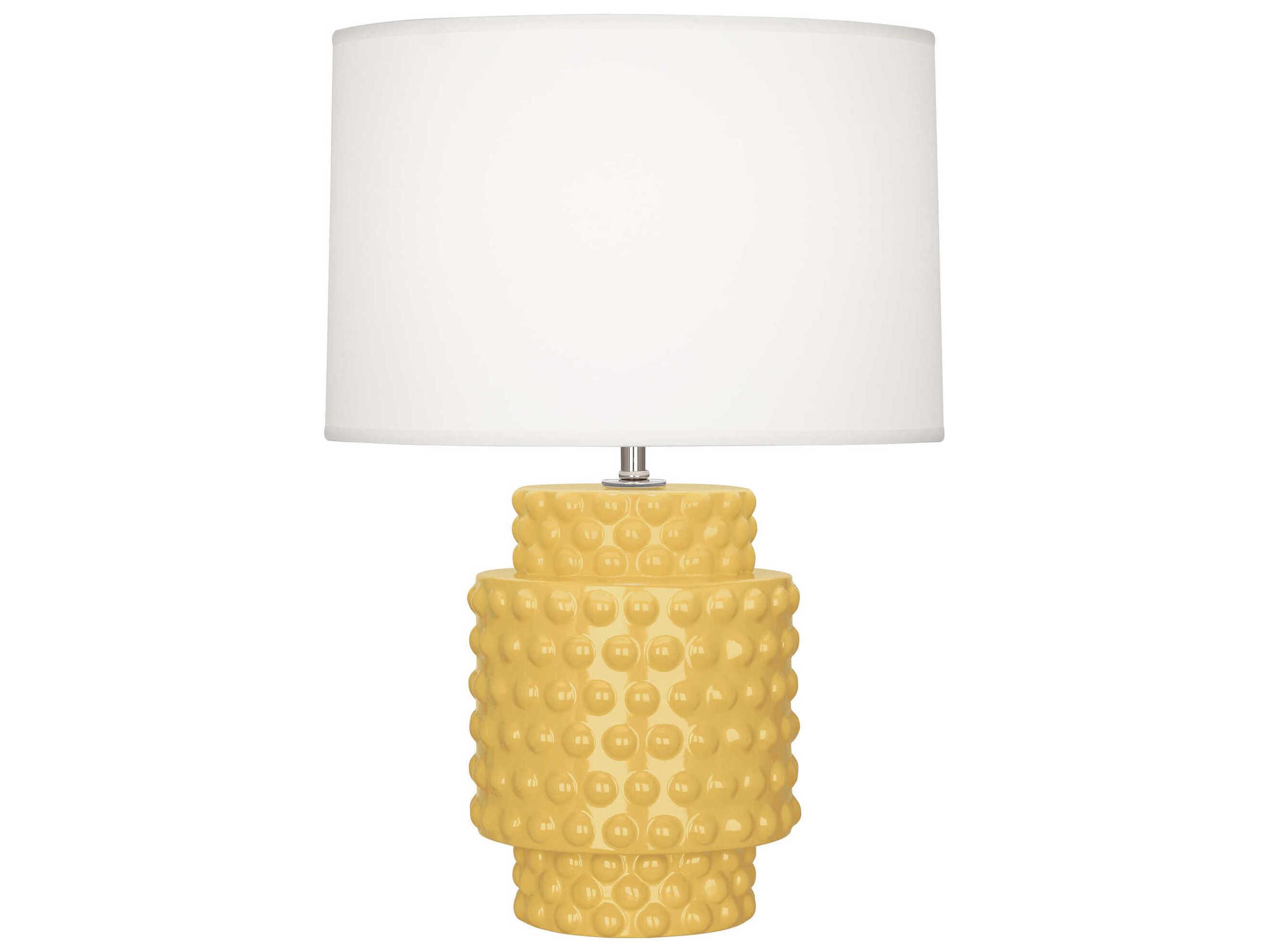 Robert Abbey Dolly Sunset Yellow Glazed Textured Table Lamp