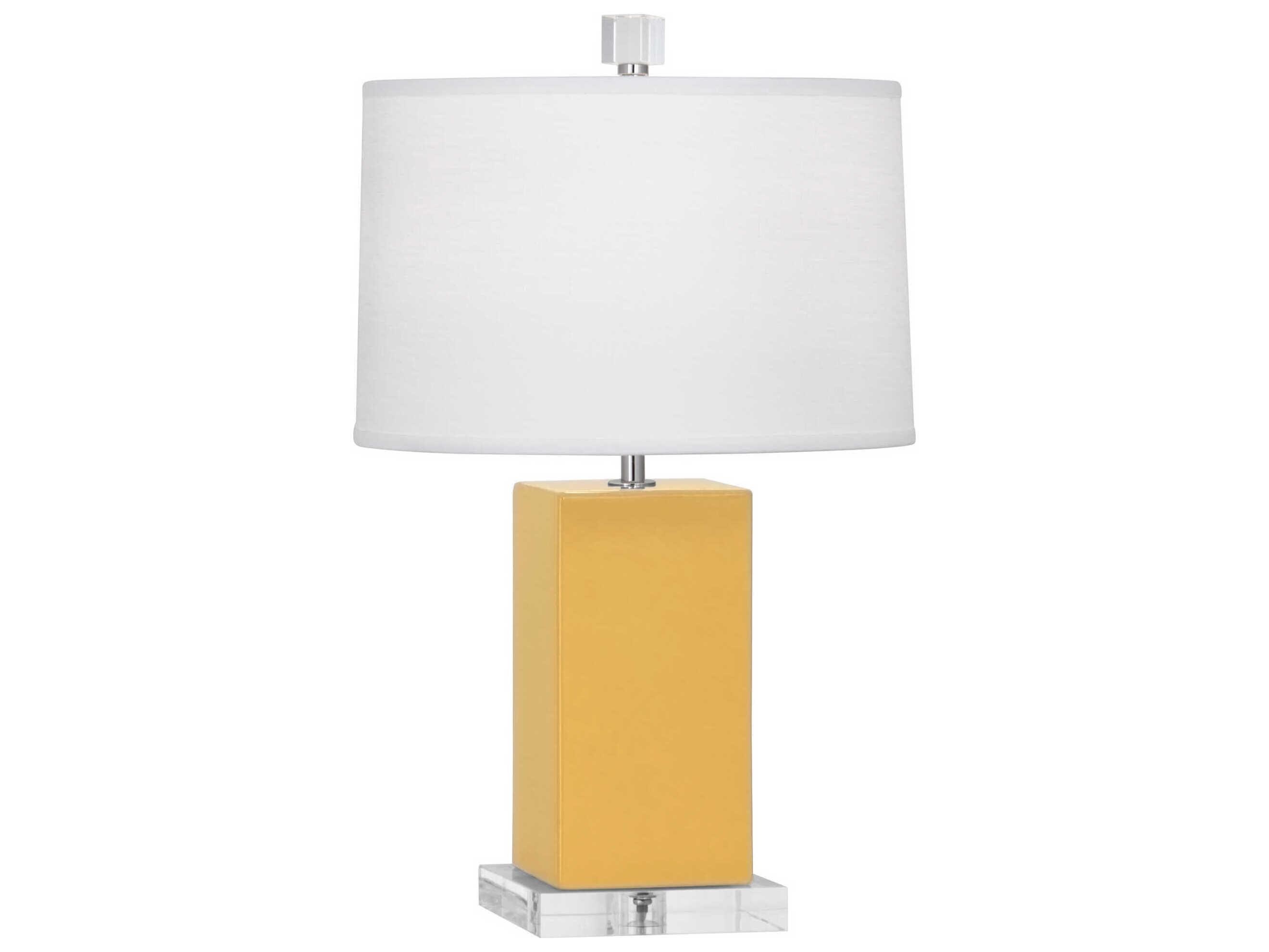 Robert Abbey Harvey Sunset Yellow Glazed Table Lamp
