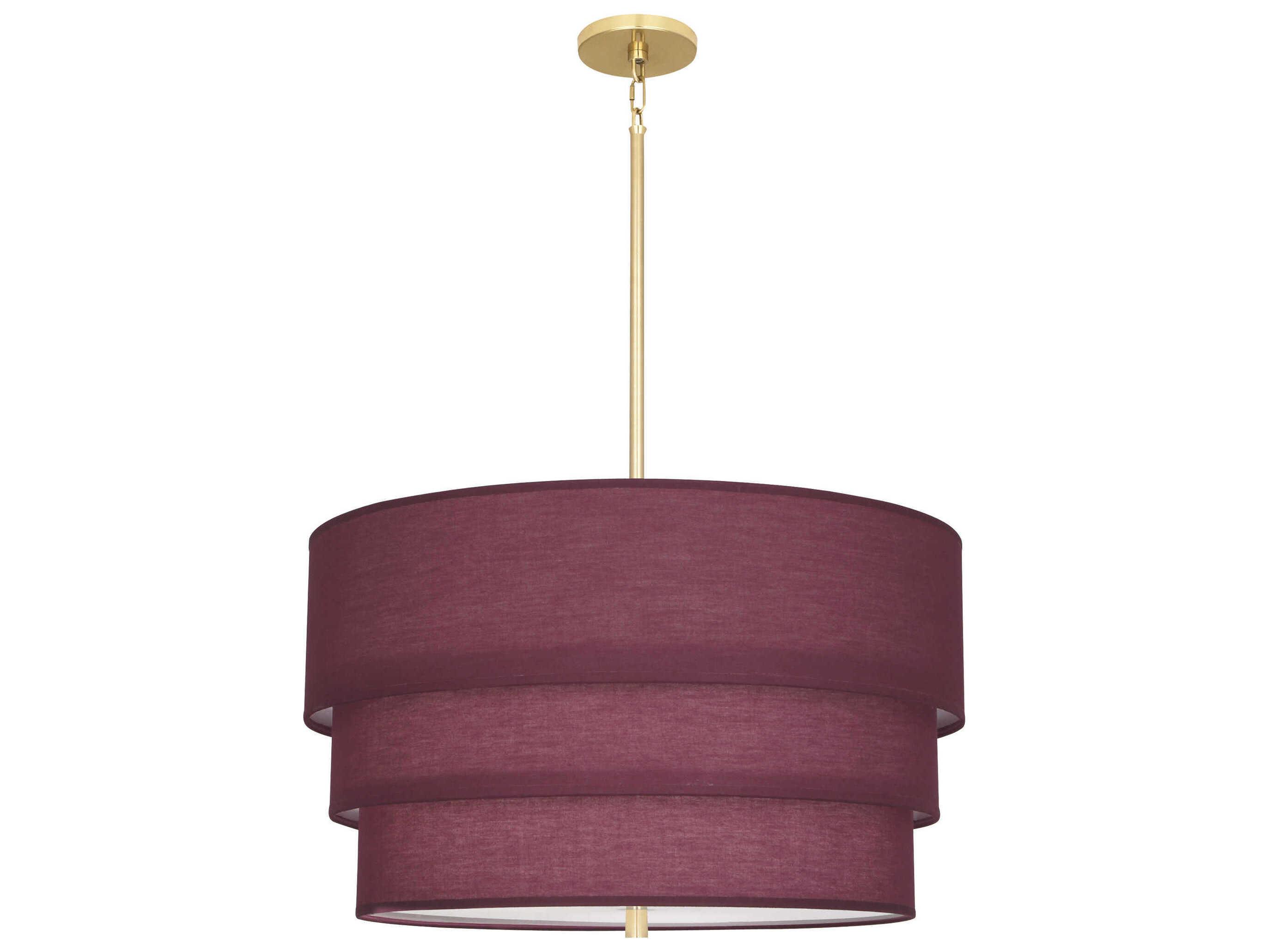 Robert Abbey Decker 3-Light Vintage Wine Purple Pendant