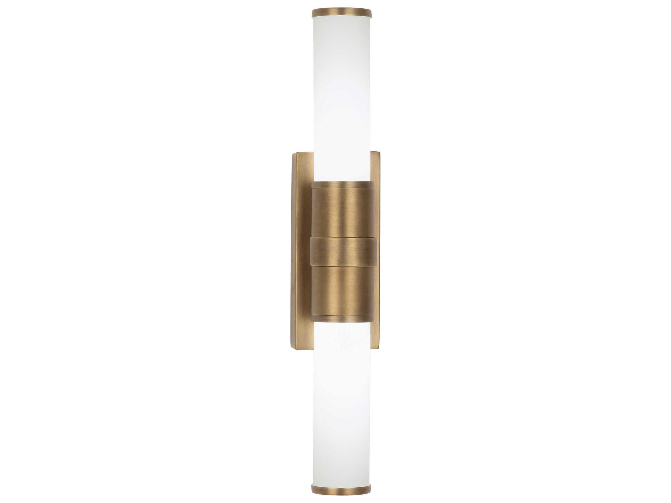 Robert Abbey Roderick 2-Light Warm Brass Wall Sconce