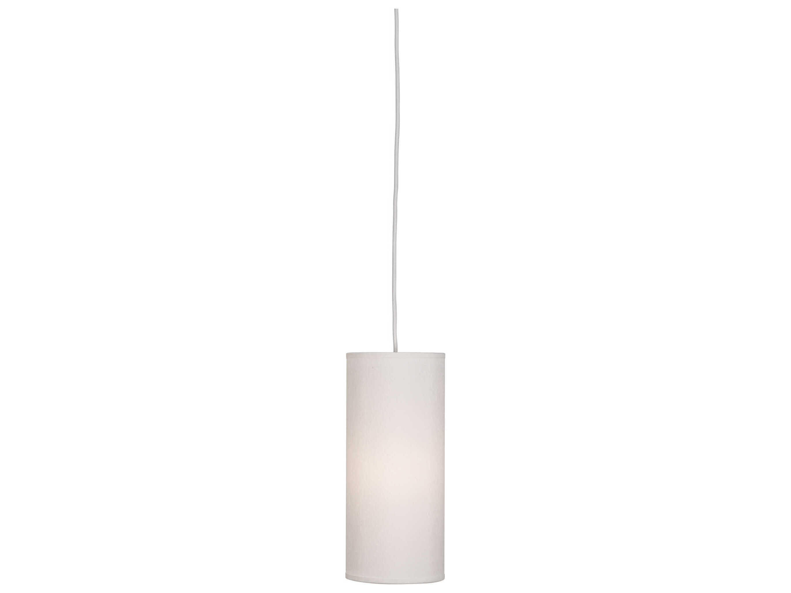 Robert Abbey Elena 1-Light Painted White Cylinder Mini Pendant