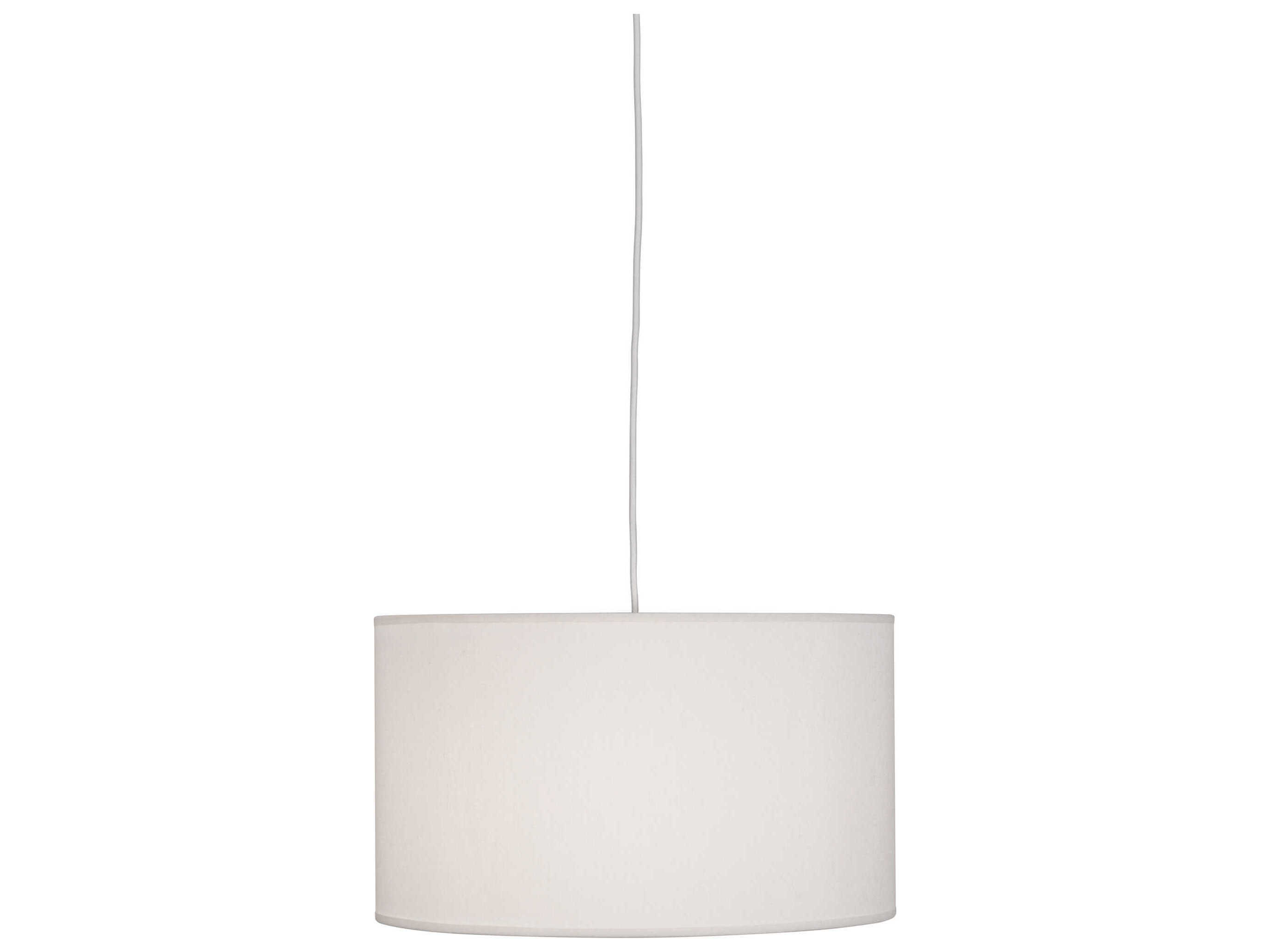 Robert Abbey Elena 1-Light Painted White Drum Pendant