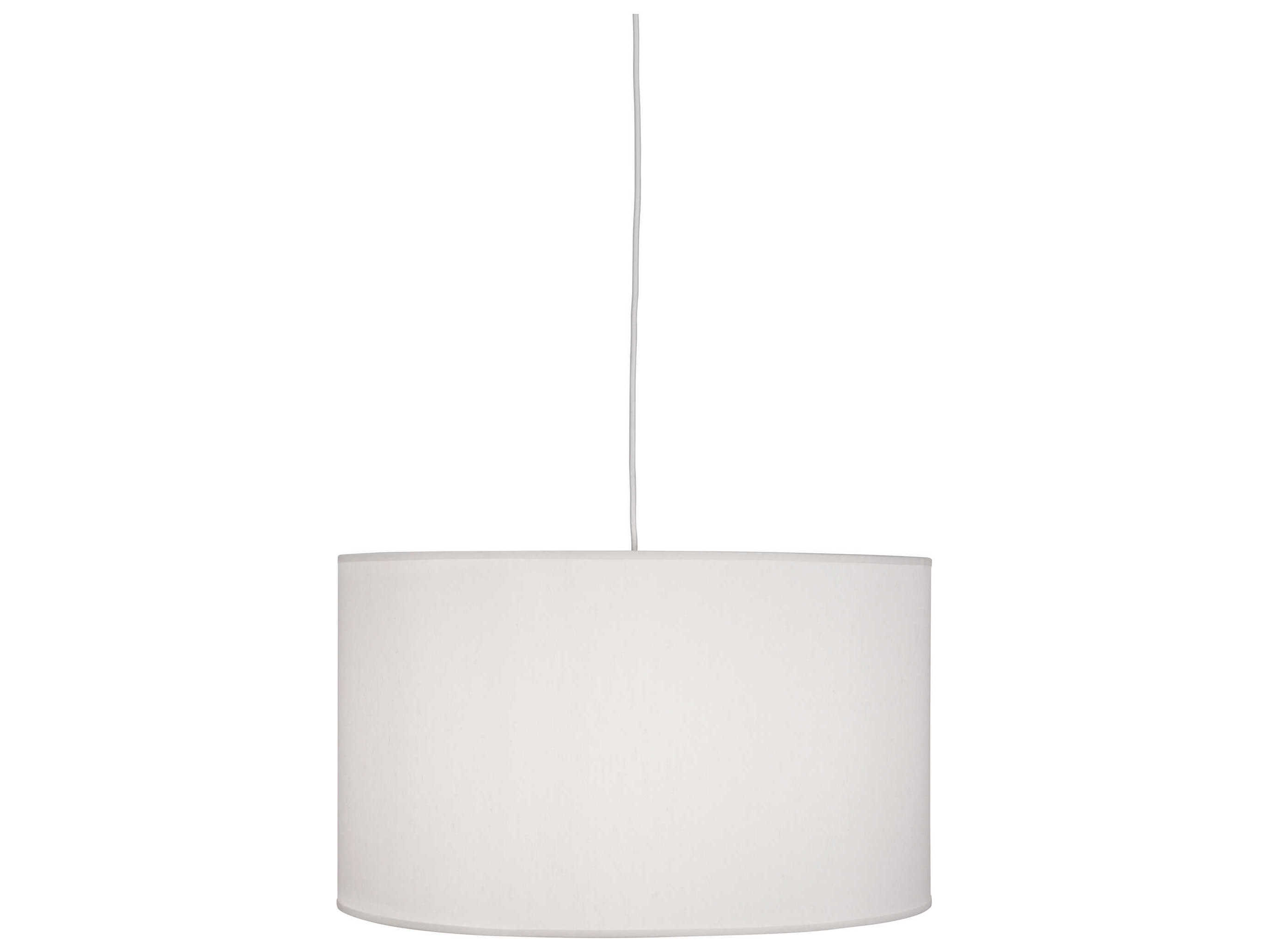Robert Abbey Elena 1-Light Painted White Drum Pendant