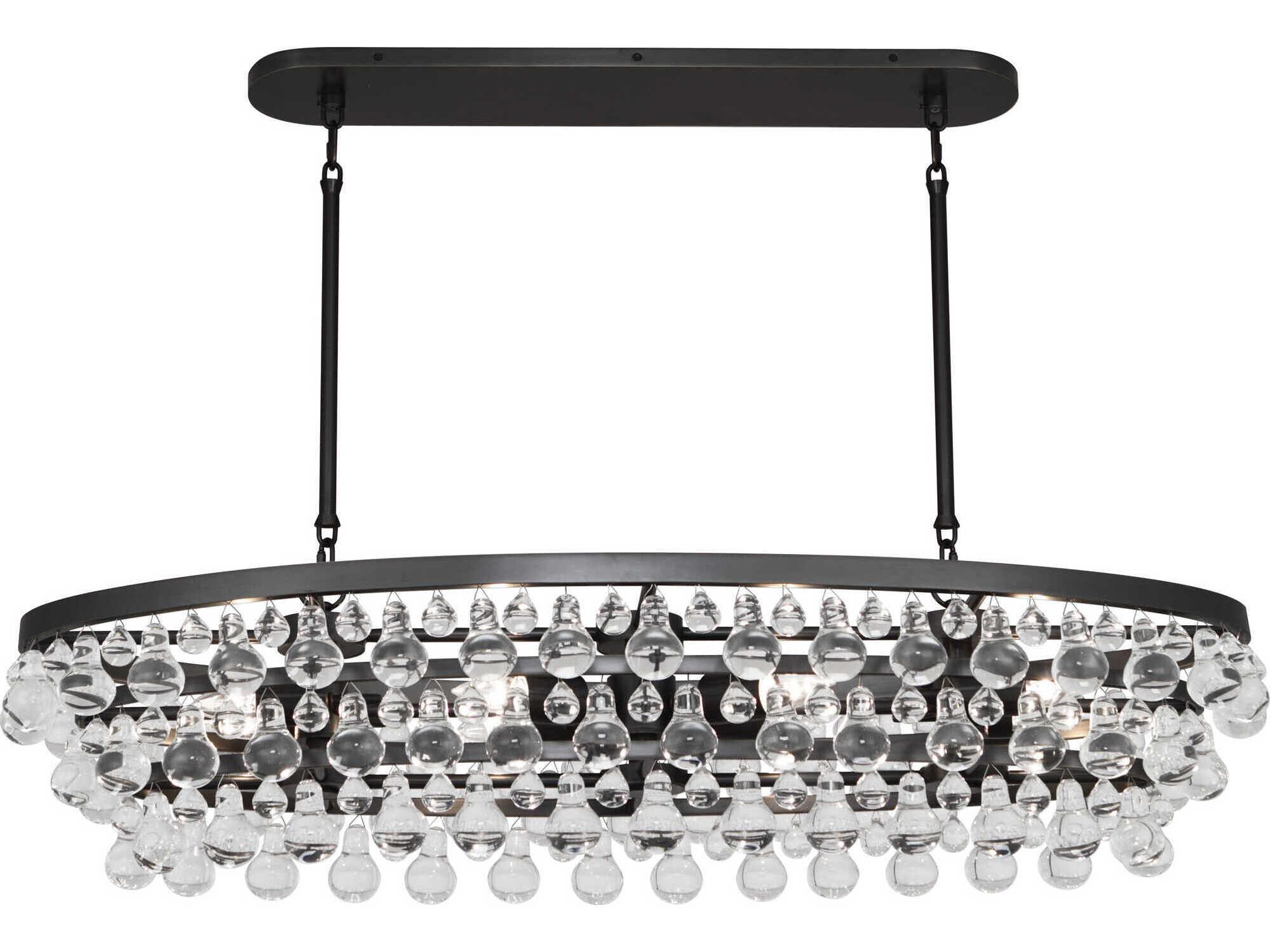 Robert Abbey Bling 8-Light Deep Patina Bronze Tiered Island Pendant