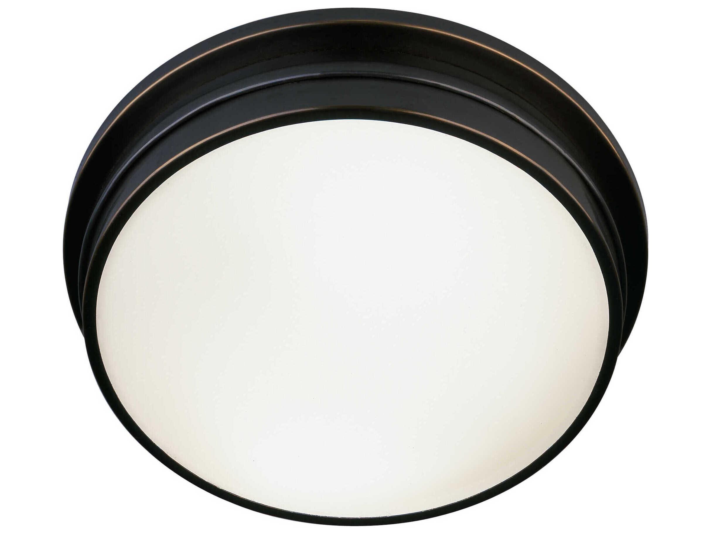 Robert Abbey Roderick 2-Light Deep Patina Bronze Round Flush Mount