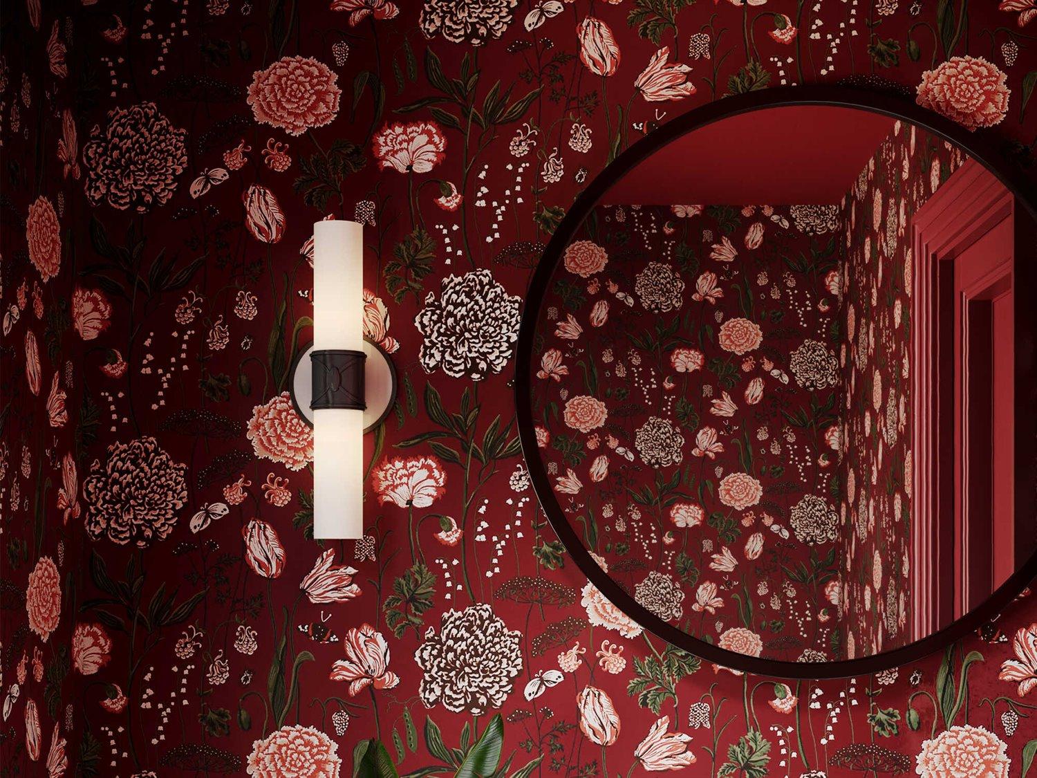 Robert Abbey Chase 2-Light Deep Patina Bronzes Wall Sconce