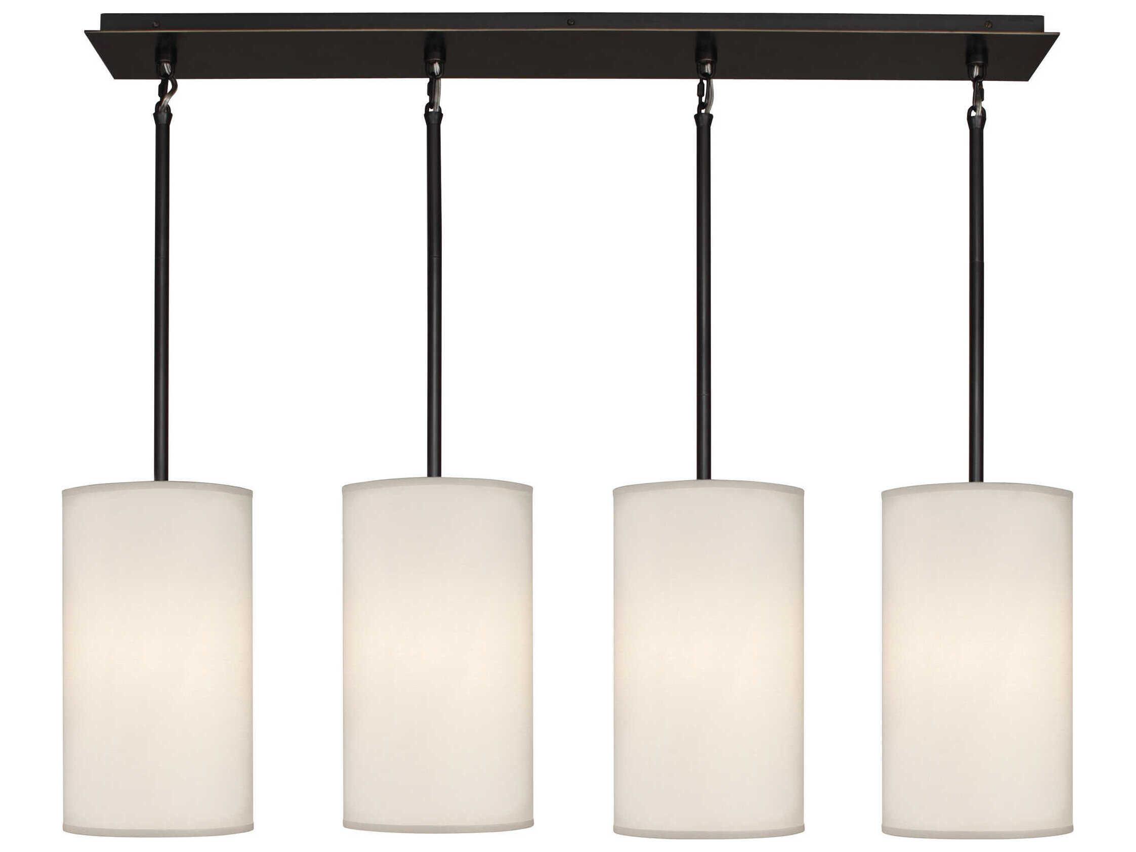 Robert Abbey Echo 4-Light Deep Patina Bronze Cylinder Island Pendant