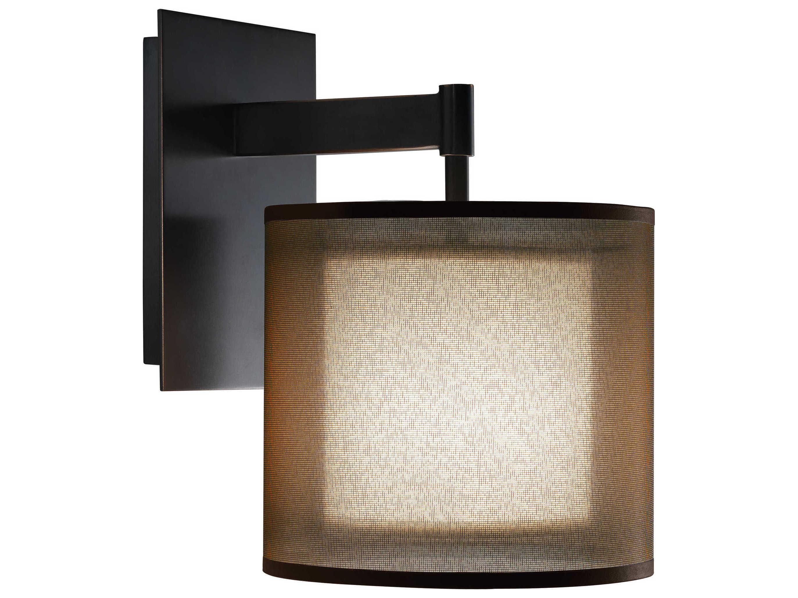 Robert Abbey Saturnia 1-Light Deep Patina Bronze Wall Sconce