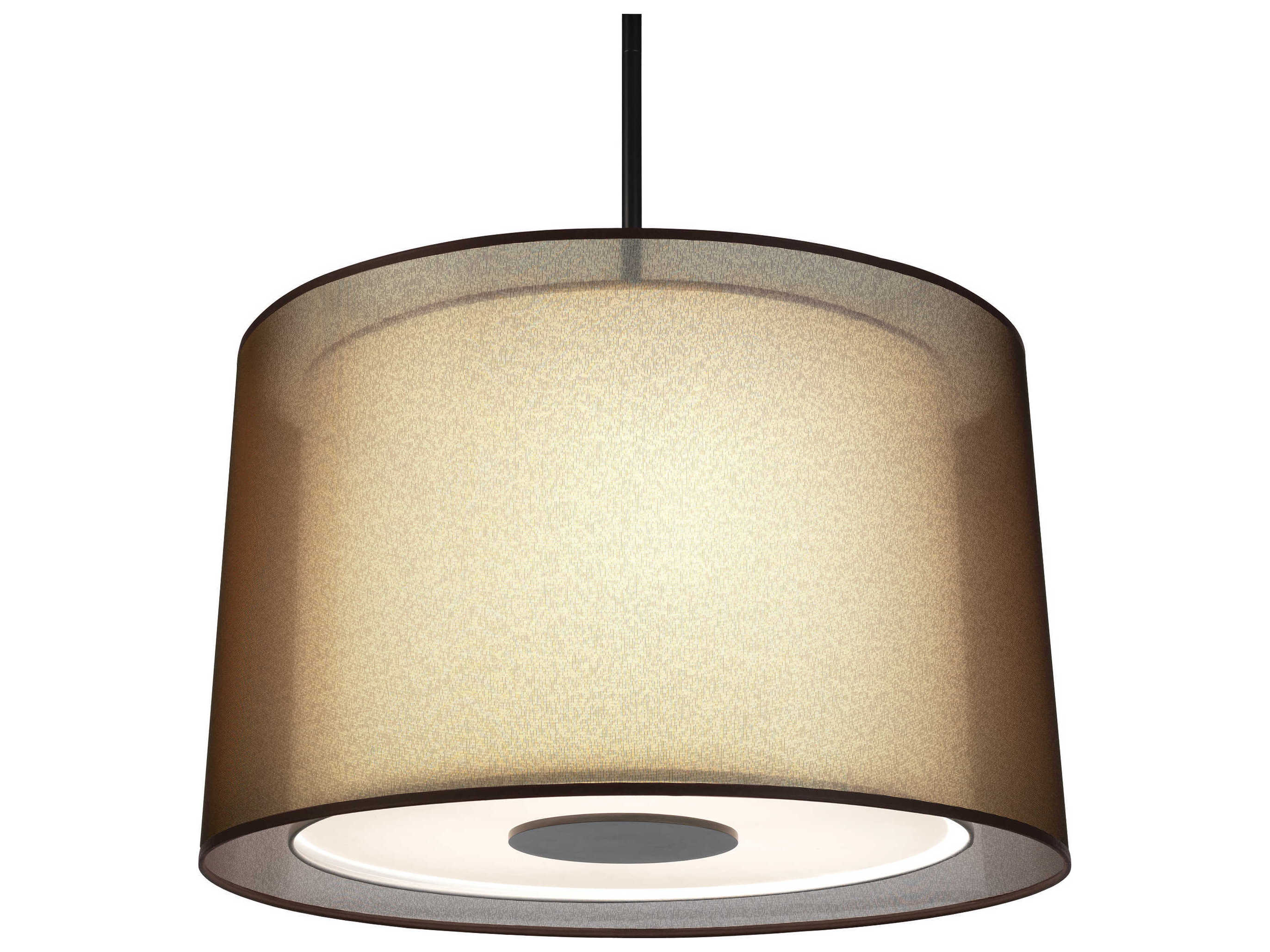 Robert Abbey Saturnia 3-Light Deep Patina Bronze Drum Pendant