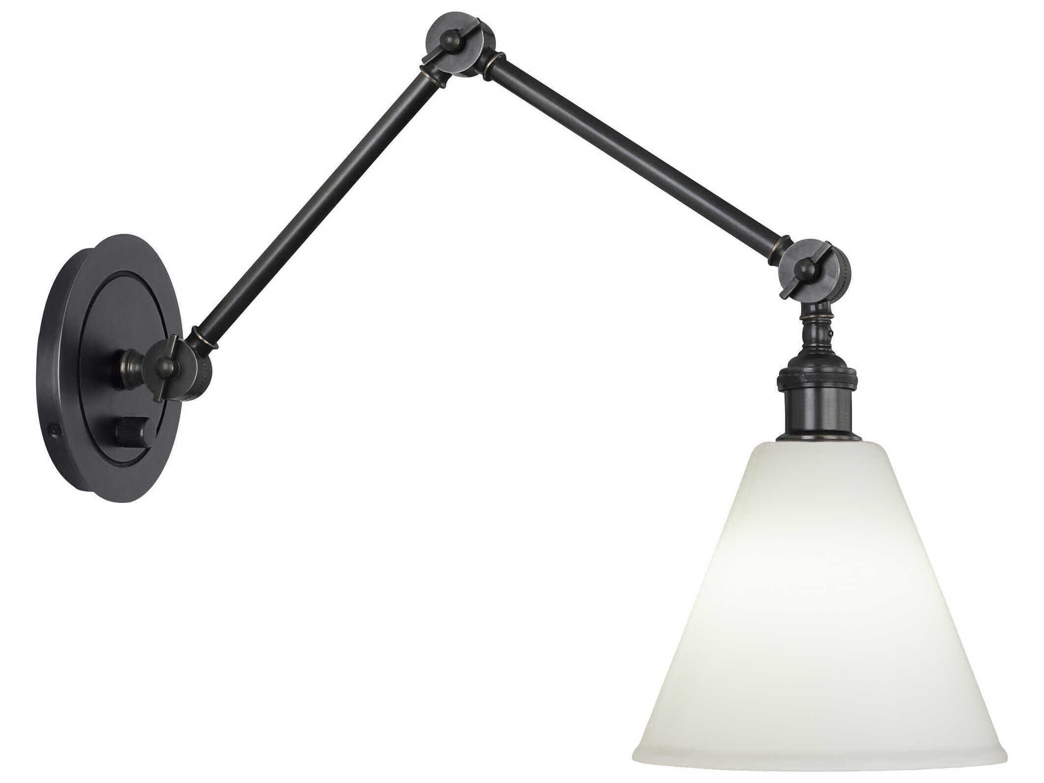 Robert Abbey Alloy 1-Light Deep Patina Bronze Swing Wall Sconce