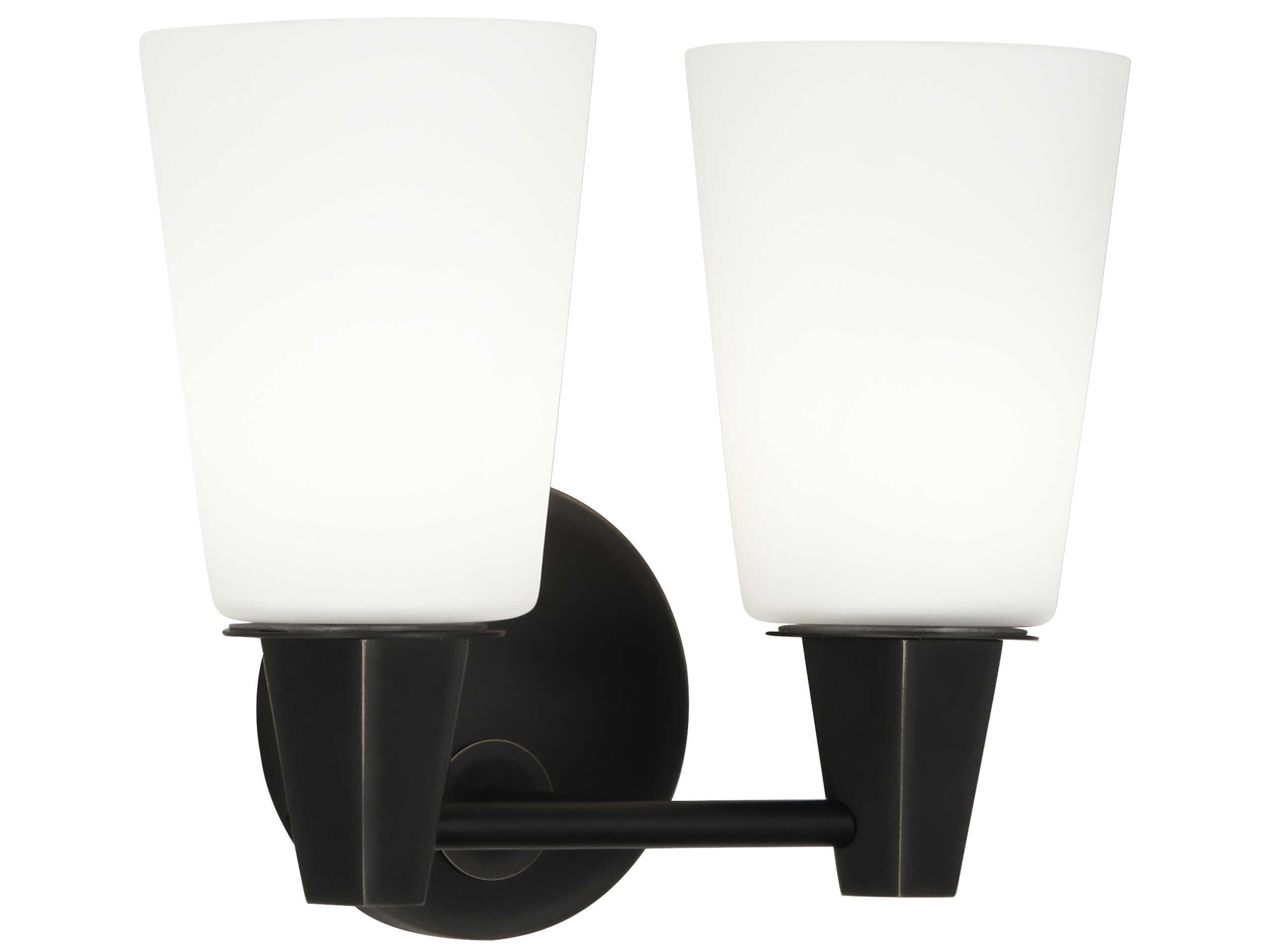 Robert Abbey Wheatley 2-Light Deep Patina Bronze Vanity Light