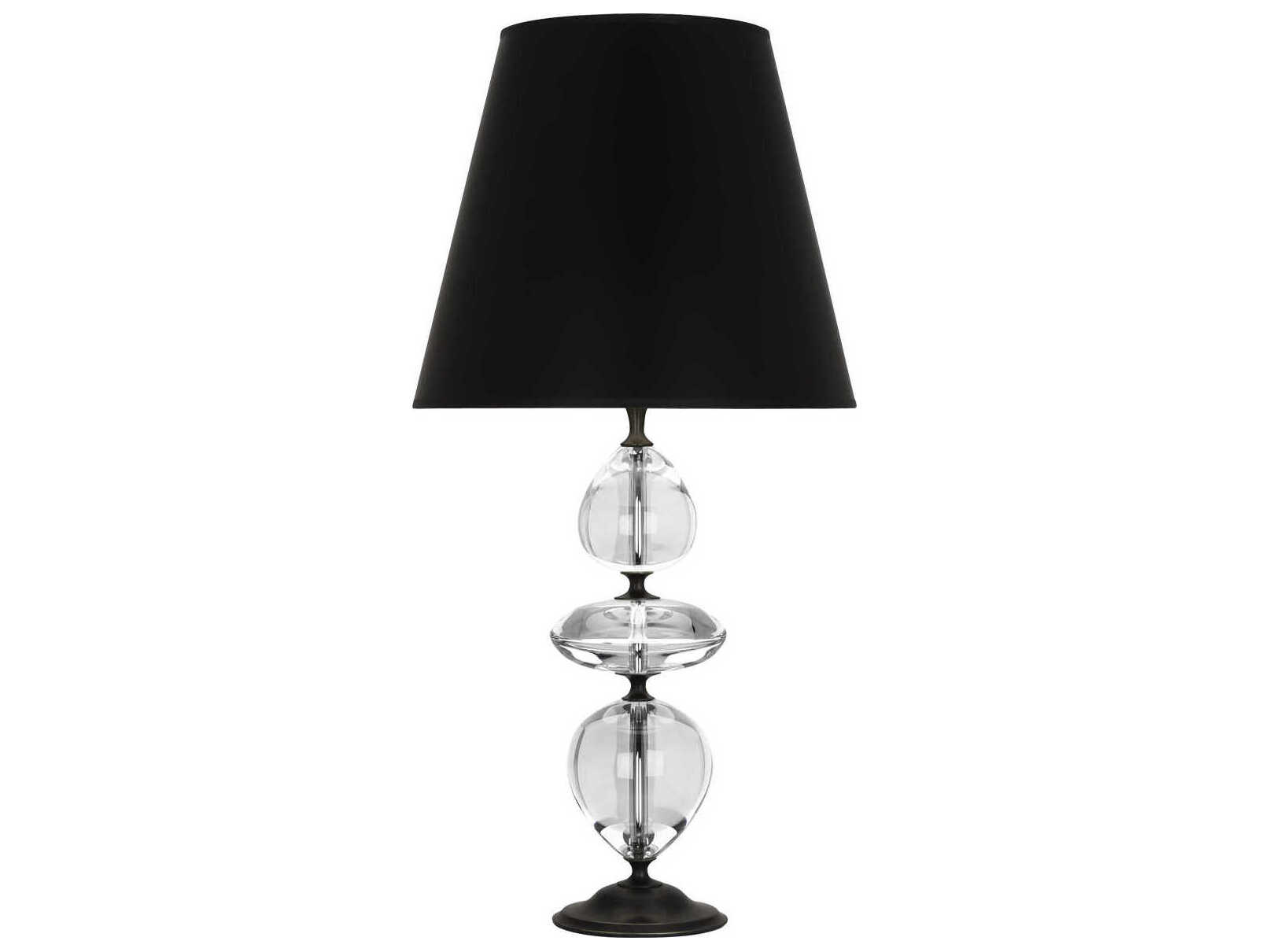 Robert Abbey Williamsburg Orlando Deep Patina Bronze Clear Crystal Buffet Lamp