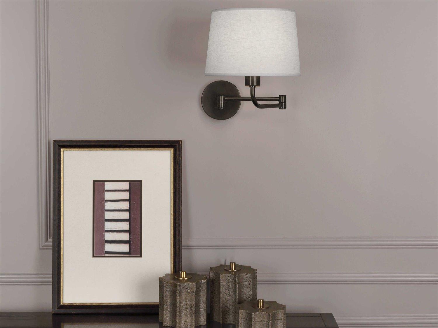 Robert Abbey Koleman 1-Light Deep Patina Bronze Swing Wall Sconce