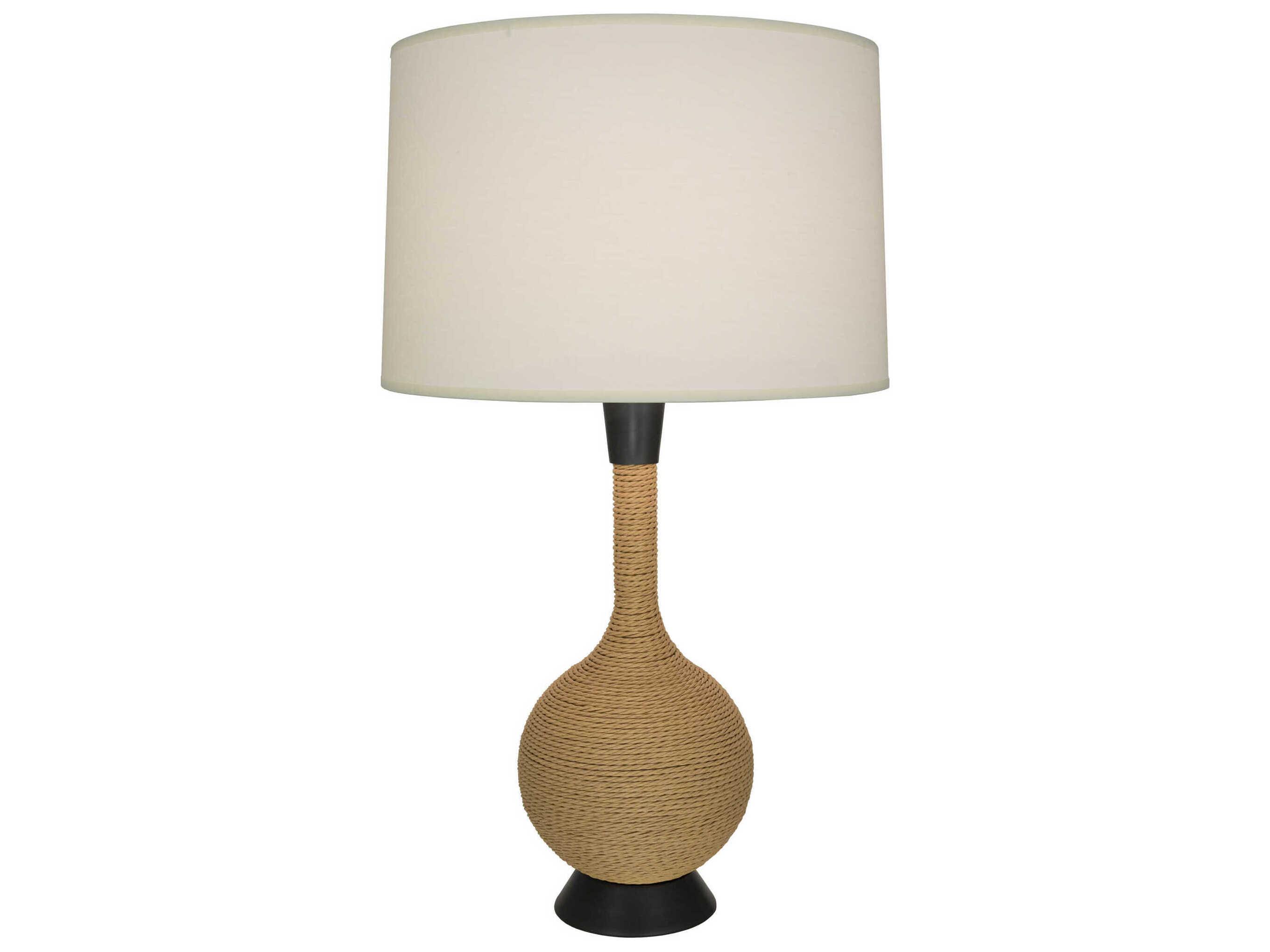 Robert Abbey Hatteras Natural Rope Deep Patina Bronze Buffet Lamp