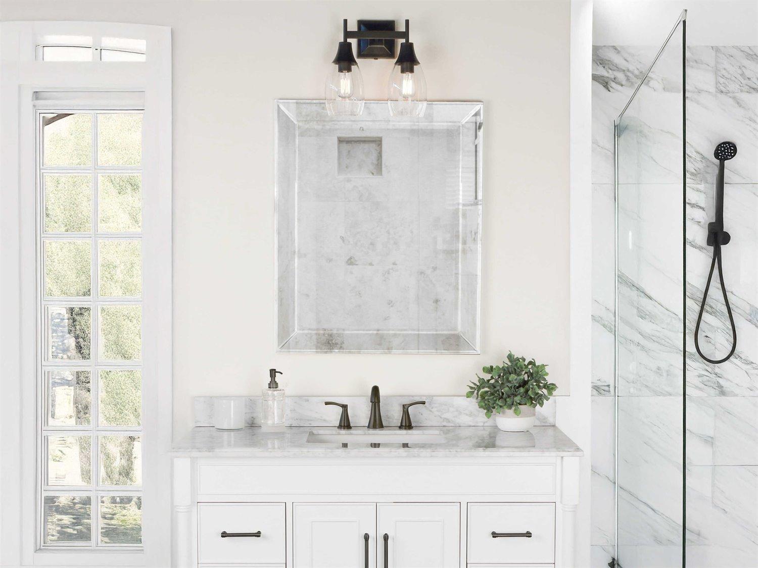 Robert Abbey Grace 2-Light Deep Patina Bronze Vanity Light