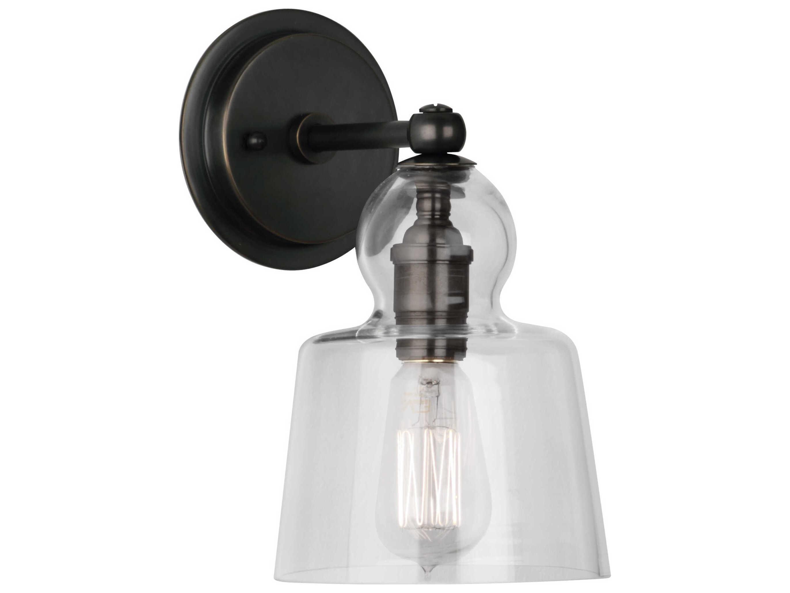 Robert Abbey Albert 1-Light Deep Patina Bronze Wall Sconce